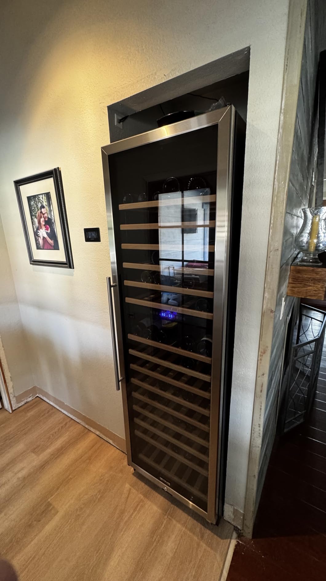 200 Bottle Dual Zone Wine Fridge - 24 Inch Large Wine Cooler Refrigerator, Freestanding and Built-in Design, Upgraded Compressor Cooling, Intelligent Temperature Memory customer photo 1