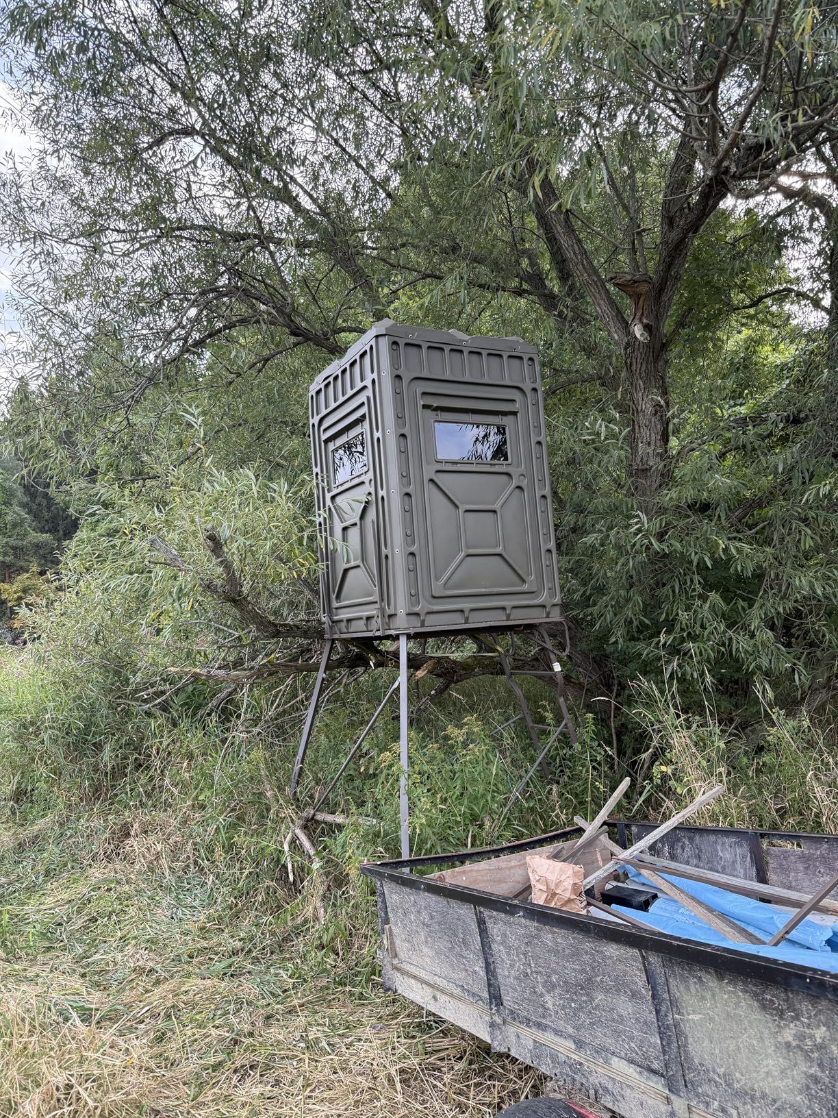 Outta Site Hunting Blind - 4 & 5 Sided High Density Plastic Hunting Blind - 1-2 & 2-3 Person Hard-Sided Ground Blind for Deer, Turkey Hunting - 360 Views customer photo 1