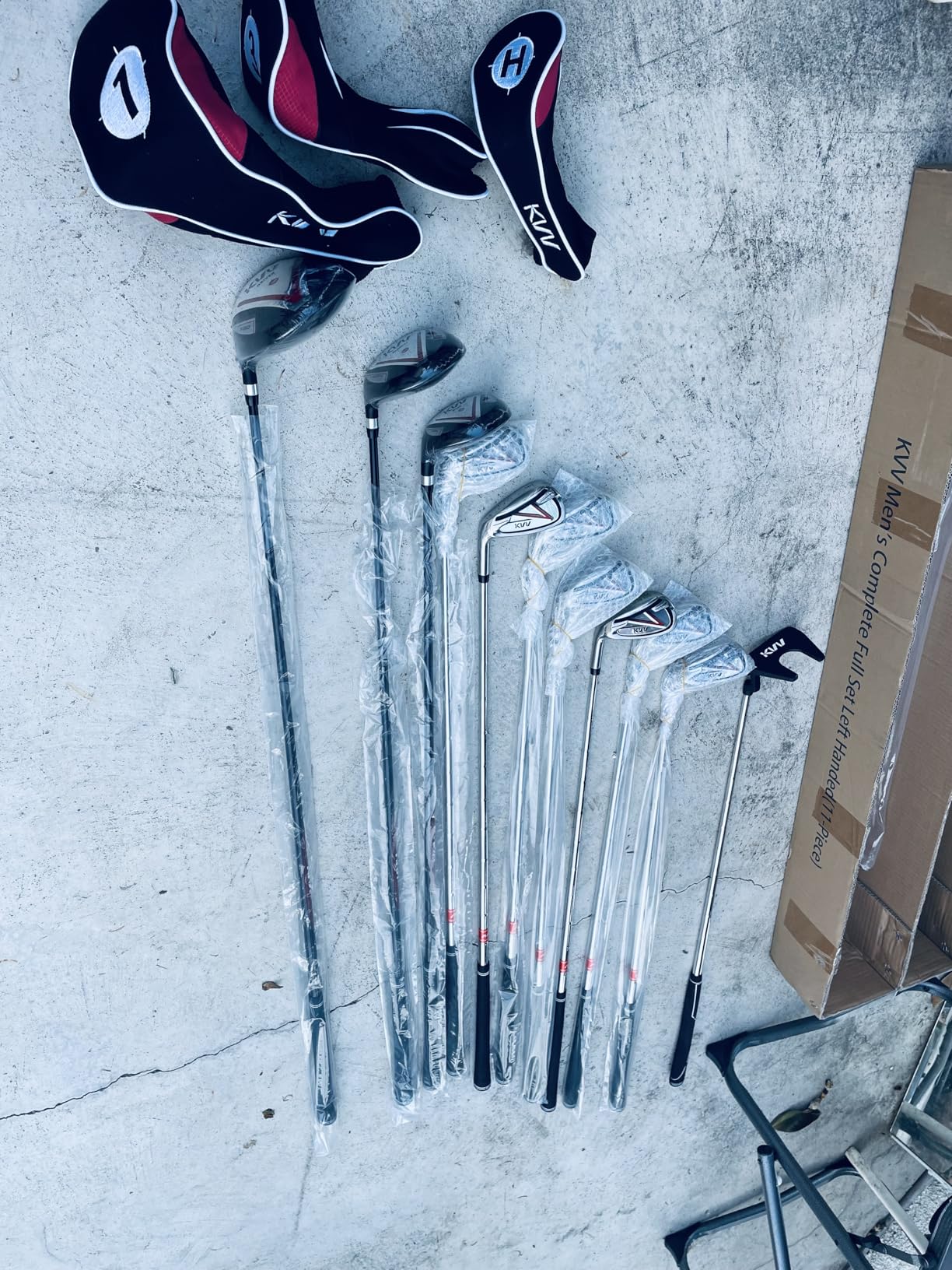 KVV Men's Golf Clubs Package Set, 11-Club Complete Set with/Without Stand Bag/7-Piece Irons (5~P#), Right Handed/Left Handed customer photo 2