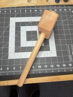 GREBSTK Beech Wood Mallet - Woodworking Hammer & Ice Crusher, Perfect for Chisels, DIY, Polished Solid Hardwood, 12 Inch customer photo 2