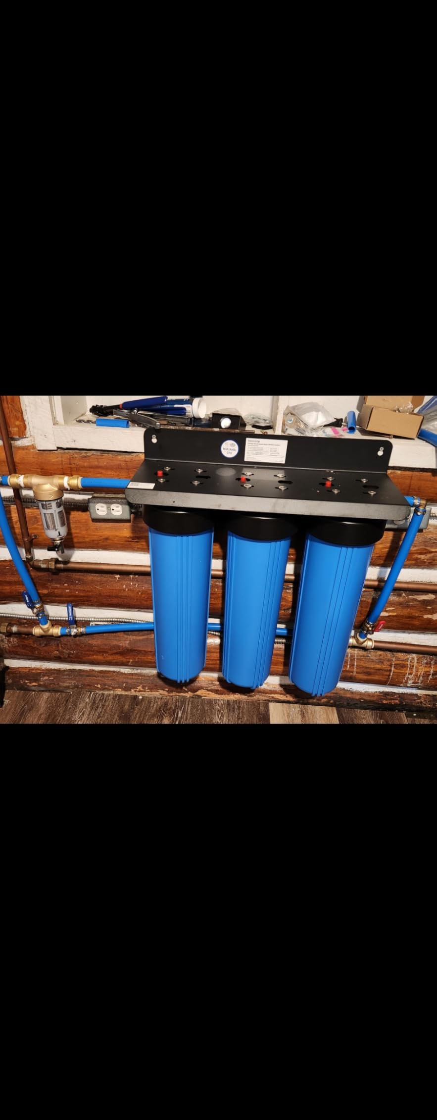 Waterdrop 3-Stage Whole House Water Filter System, Reduce Iron & Manganese, with Carbon & Sediment Filters, 7-Stage Filtration, Reduce Lead, Chlorine, Odor, 5 Micron WHF3T-FG, 1