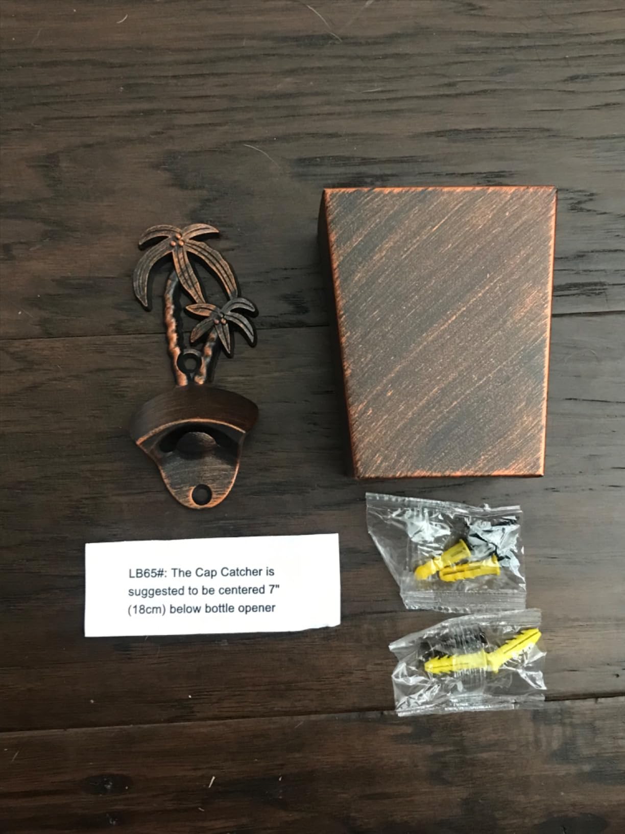 Black Palm Tree Beer Opener Wall Mounted Bottle Cap Opener with Cap Catcher Drainage for Beach Theme Gifts customer photo 2