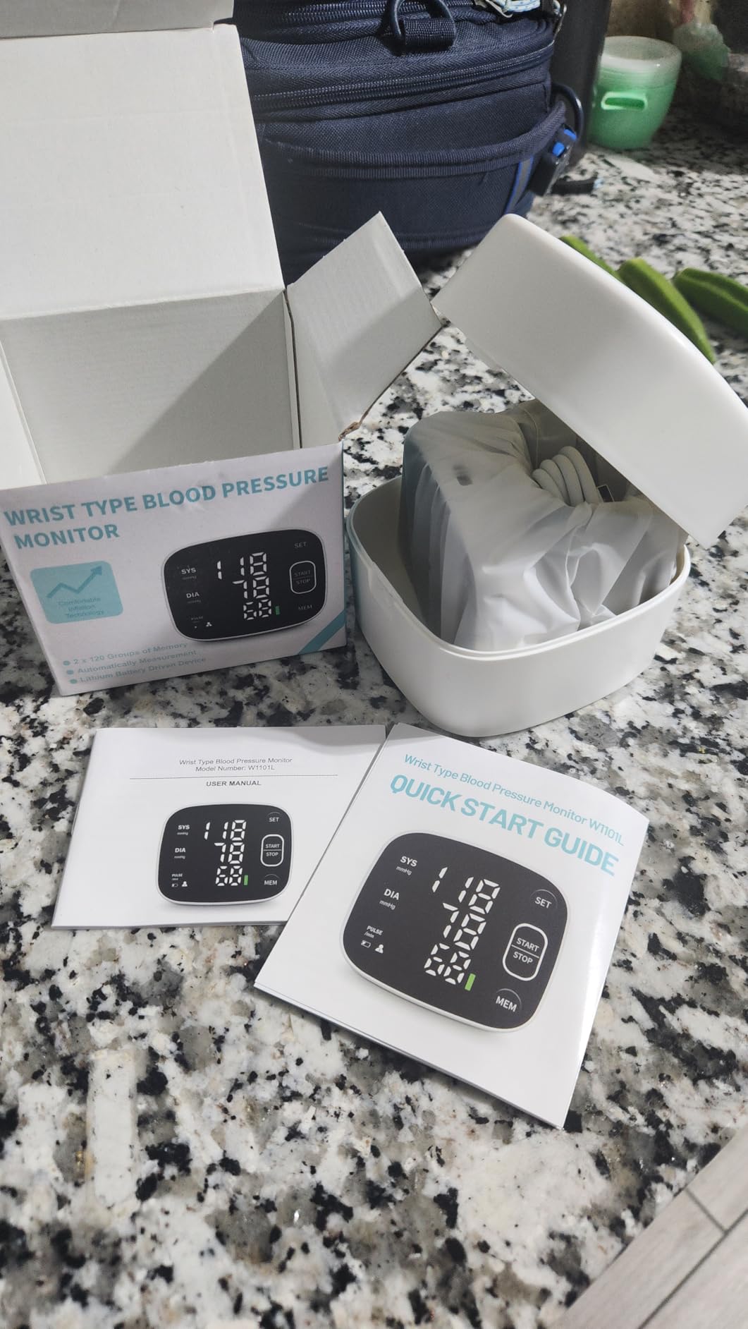 Oklar Blood Pressure Monitors for Home Use Rechargeable Wrist Digital BP Machine Cuff with LED Backlit Display, Voice Broadcast, 240 Memory Storage for 2 Users with Carrying Case customer photo 2