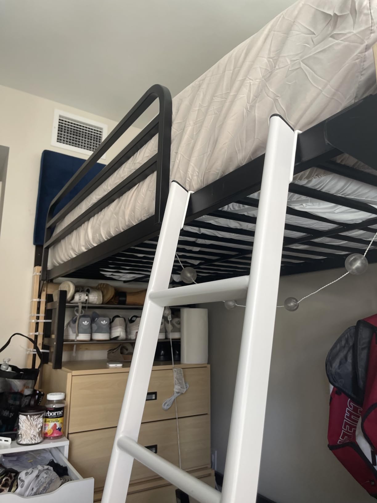 RV Bunk Bed Ladder One-Piece Steel, 50/55/60/66/72'' Bunk Bed Ladder with Flexible and Adjustable Hooks, Safe and Non-slip Bunk Ladders for RV Home Dormitory, Load-Bearing 330 Pounds customer photo 2