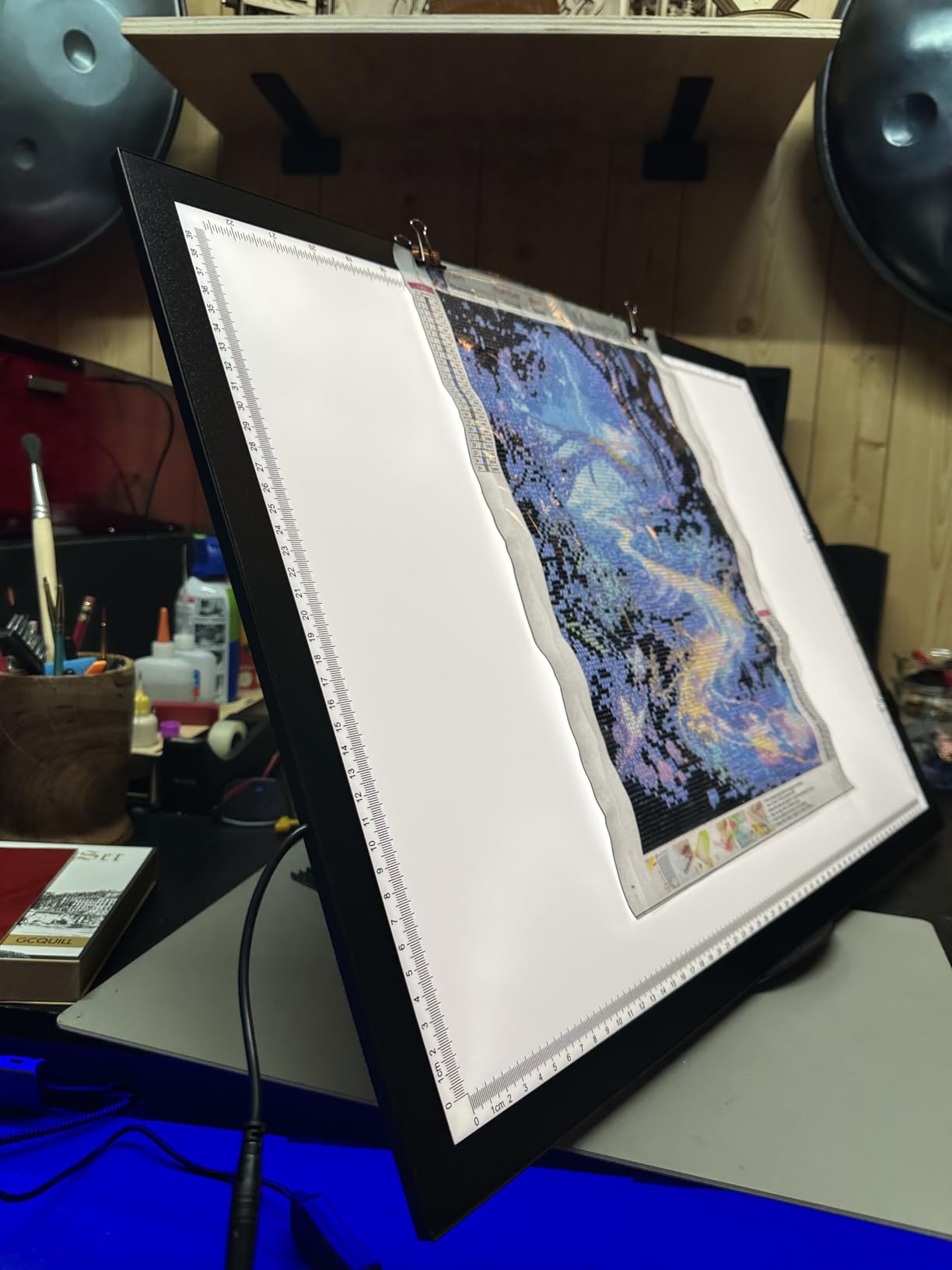 WELZK 7000+ Lux A1 Light Pad for Diamond Painting, 34.5x22.8inchs Extra Large 3-Colors Lightbox with UL Adapter. 10 Levels/Stepless Dimming for Tracing, Drawing, etc customer photo 1
