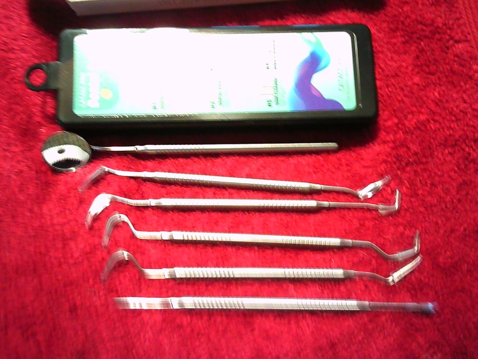 Dental Tools, Dental Pick for Teeth Cleaning, Stainless Steel Hygiene Kit with Tooth Scraper Plaque Tartar Remover - with Case customer photo 1