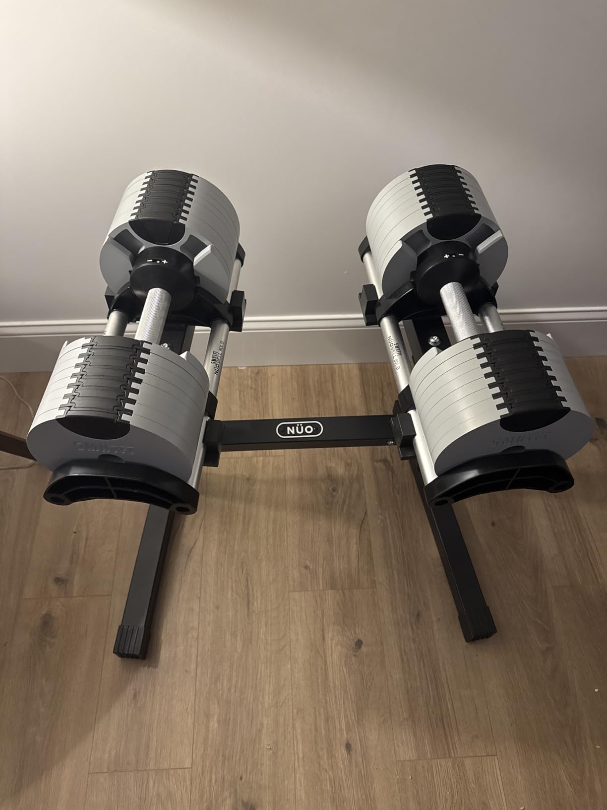 SMRTFT NUOBELL Adjustable Dumbbells 5-80 lb Set | Original NUOBELL | 22 Weights in 1 for Home Gym Strength Training | Steel-Knurled Handle | Space-Saving Dumbbell Set of 2 | 2-Year Warranty customer photo 1