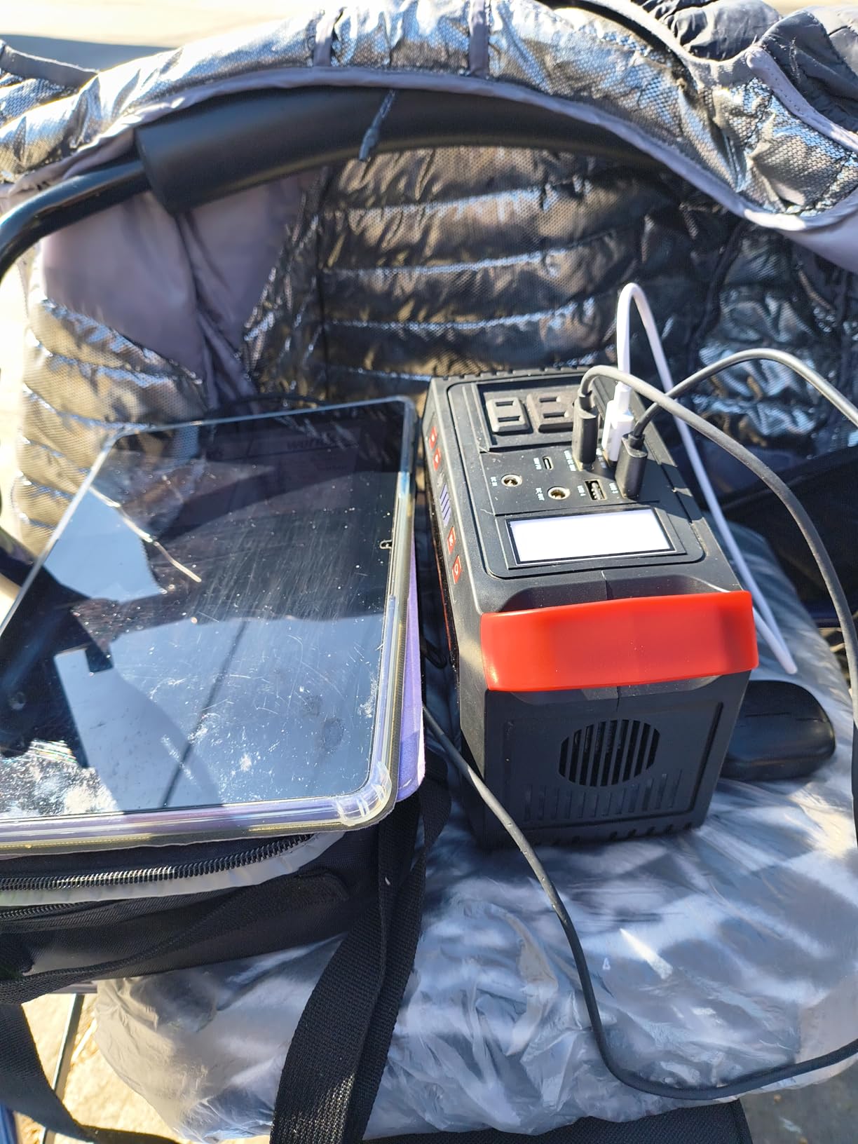 Portable Power Station 300W MARBERO 237Wh Camping Solar Generator Backup Lithium Battery with Pure Sine Wave 110V AC Outlet, USB C, USB A, DC for Outdoors Camping CPAP Home Blackout Emergency customer photo 2