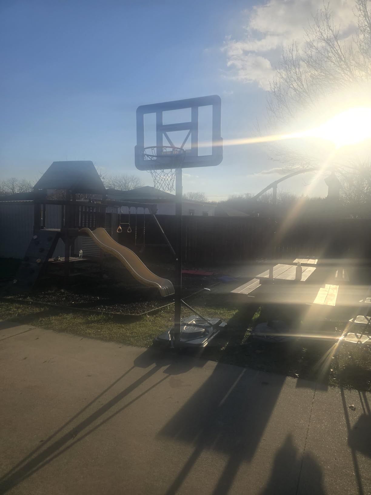 Best Choice Products 10ft Regulation Basketball Hoop, 7.5-10ft Height Adjustable Outdoor Goal w/Shock Absorbent Rim, Base Gel, 2 Wheels customer photo 1
