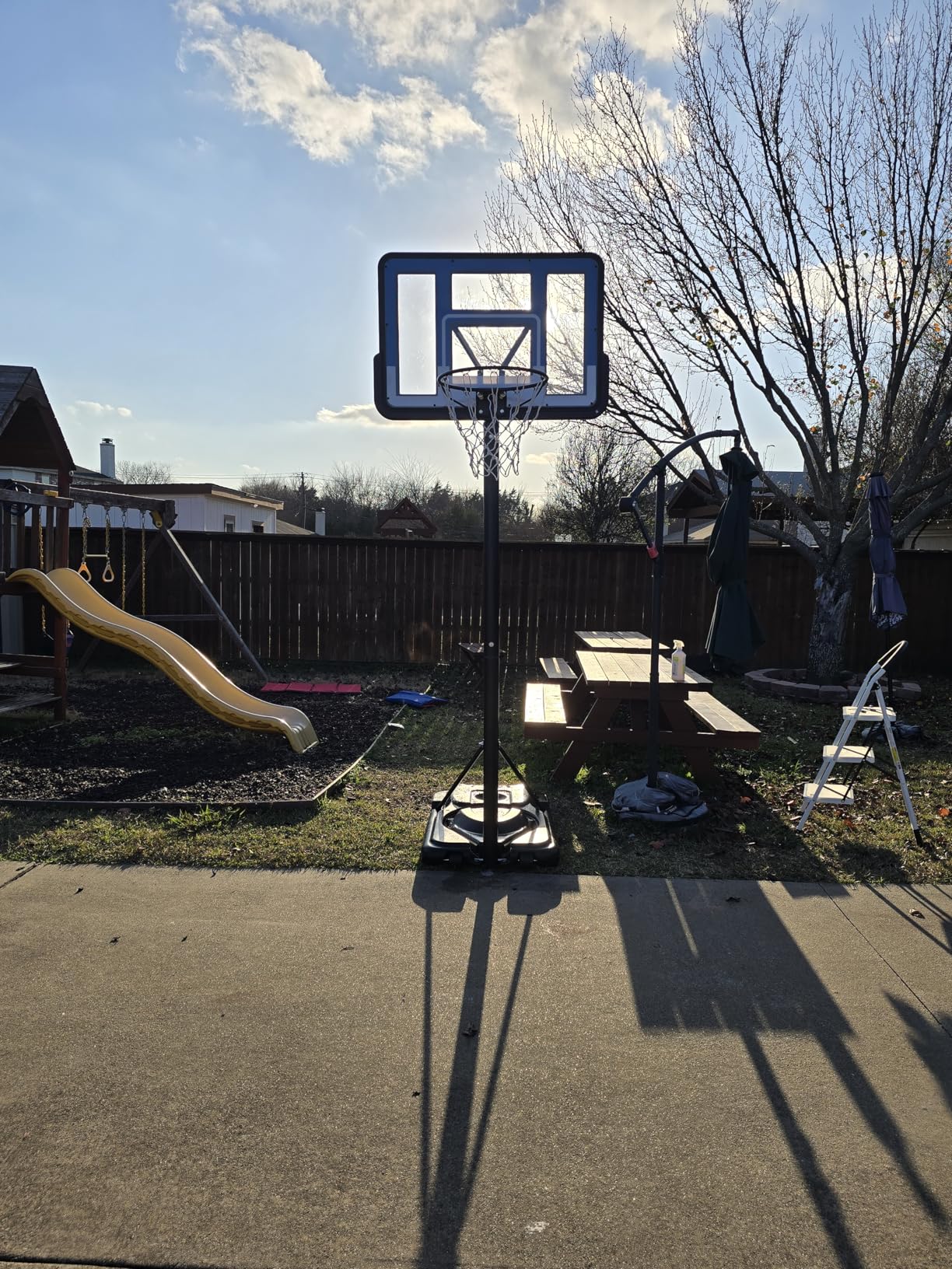 Best Choice Products 10ft Regulation Basketball Hoop, 7.5-10ft Height Adjustable Outdoor Goal w/Shock Absorbent Rim, Base Gel, 2 Wheels customer photo 2