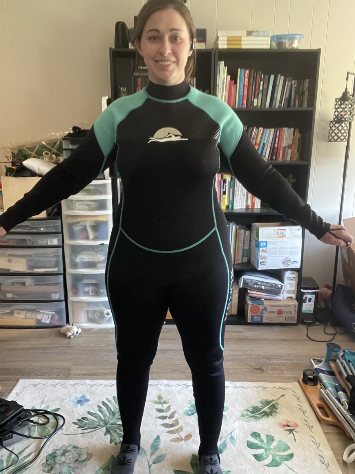 XUKER Women Men Wetsuit 2mm 3mm, Neoprene Wet Suits Front/Back Zip in Cold Water Full Body Dive Suit for Water Sports customer photo 2