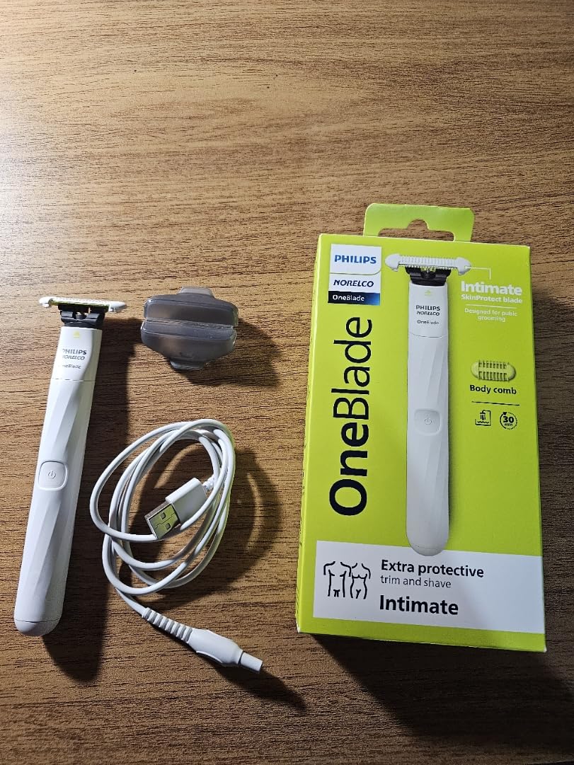 Philips Norelco OneBlade Intimate, Designed For Pubic Grooming, Trim & Shave With Extra Skin Protection, Model QP1924/70 customer photo 2
