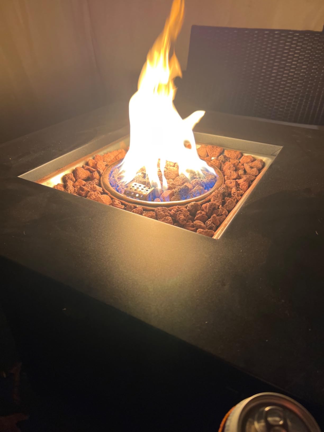Ciays 42-Inch Propane Fire Pit - 60,000 BTU Steel Gas Fire Pit Table for Outside, Steel Lid & Lava Rock customer photo 1