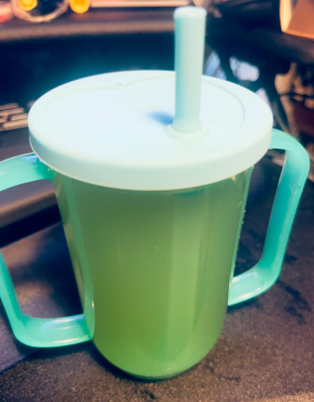 Adult Sippy Cups for Elderly 12oz Sippy Cup with 2 Handles No Spill Cups for Adults Straw Cups Dysphagia Cups for Disabled Patients customer photo 2