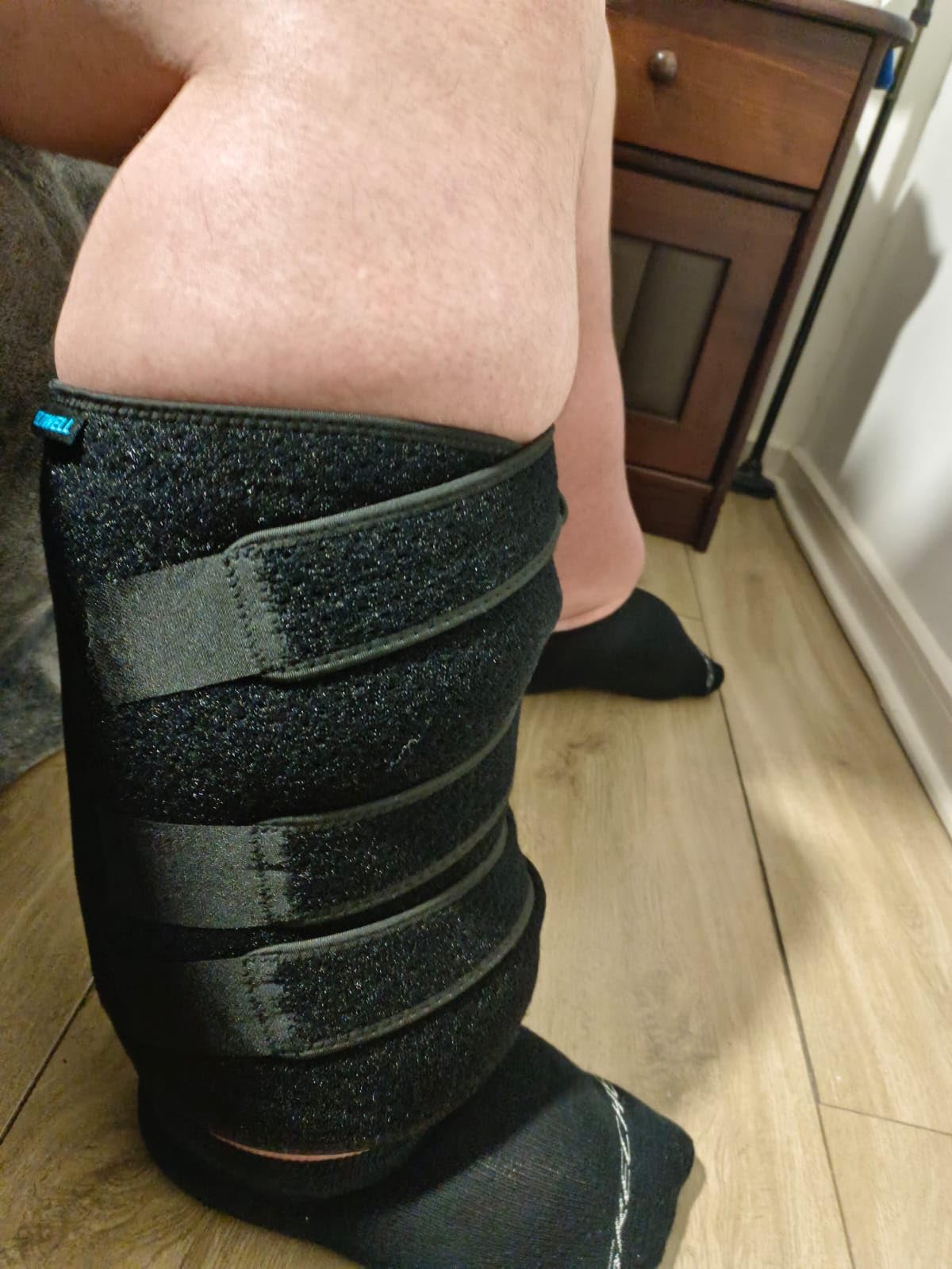 Beltwell® Lymphedema Compression Calf Wrap - Adjustable Calf Brace Sleeve for Men & Women, Swelling, Edema, Varicose Veins & Circulation Support - Pain Relief customer photo 2