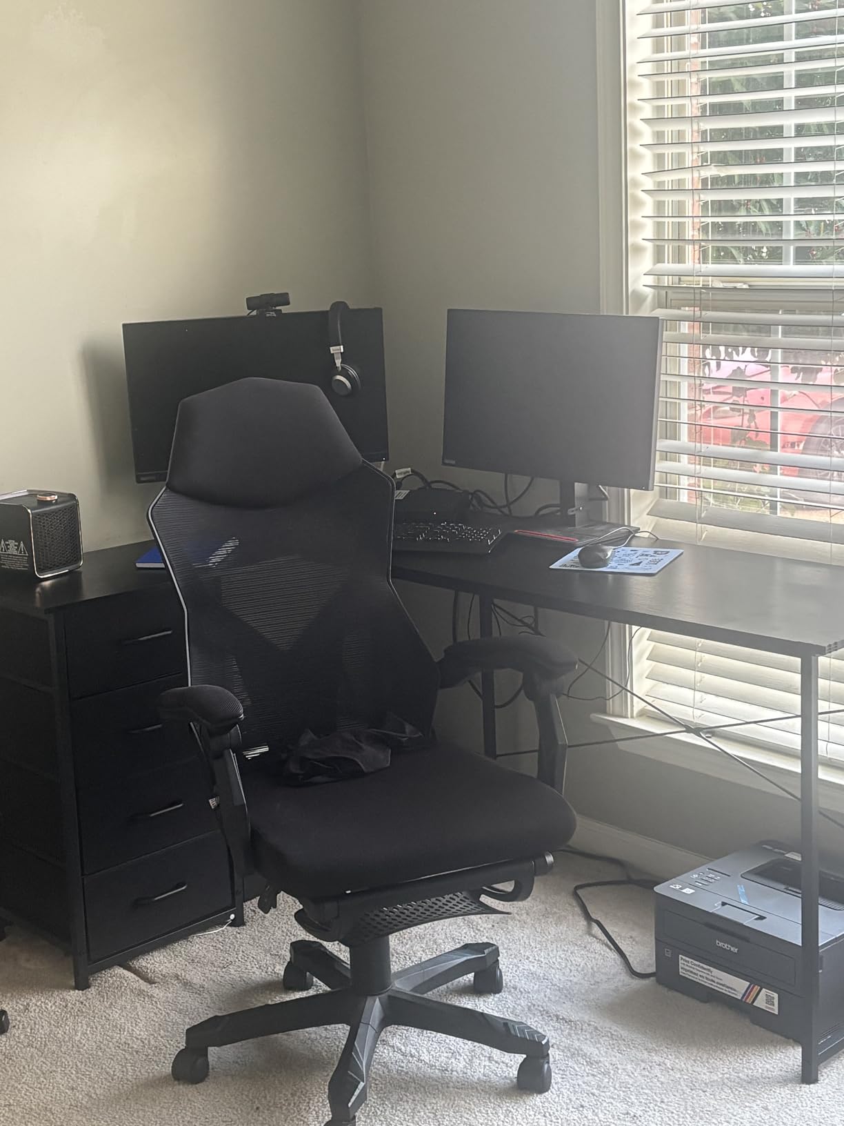 AODK L Shaped Gaming Desk with 4 Drawers, 61