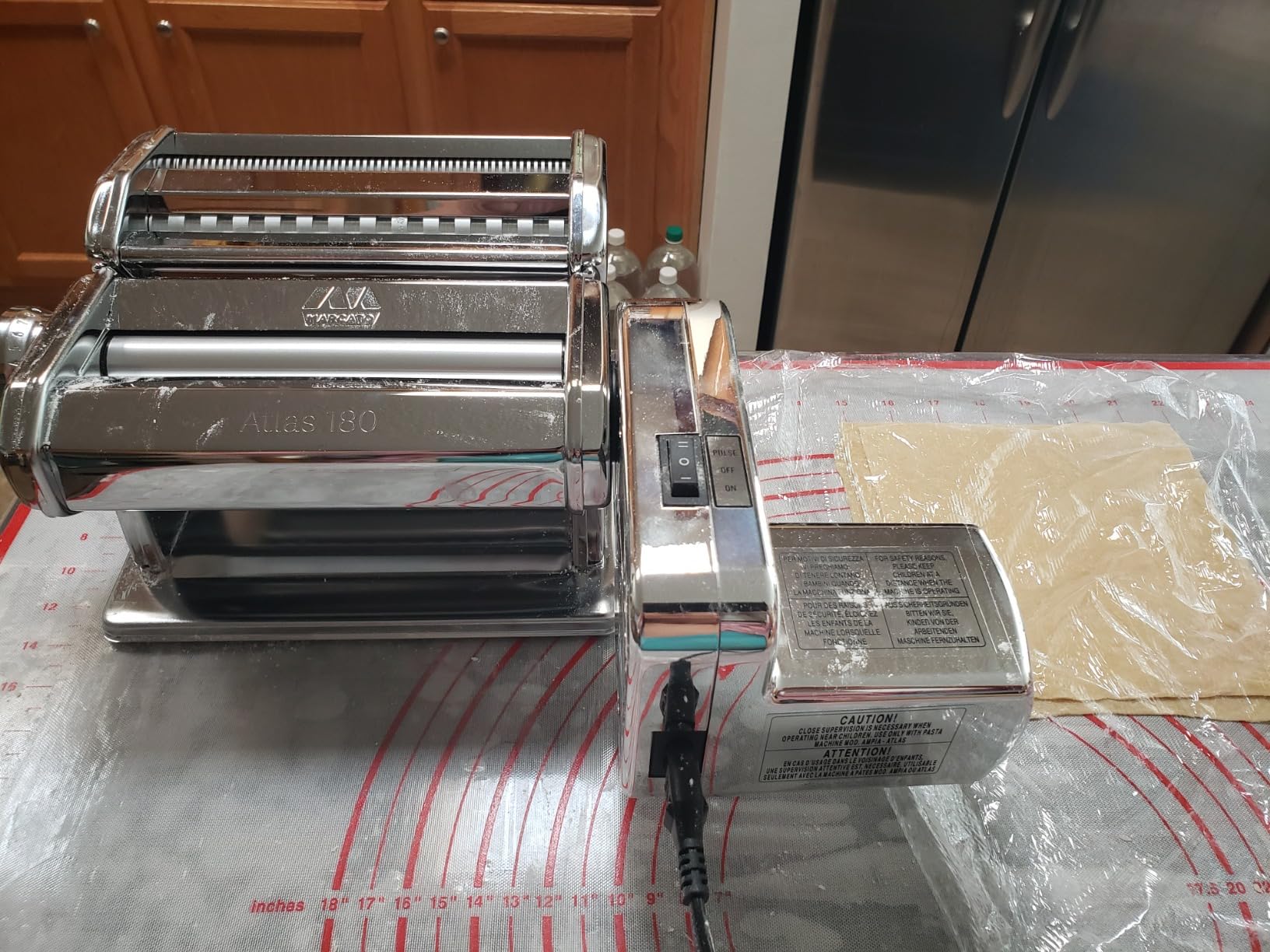 MARCATO Made in Italy Pastadrive 110W Electric Pasta Machine, Chrome Steel. Compatible with Atlas & Ampia Machines and Marga Mulino customer photo 2