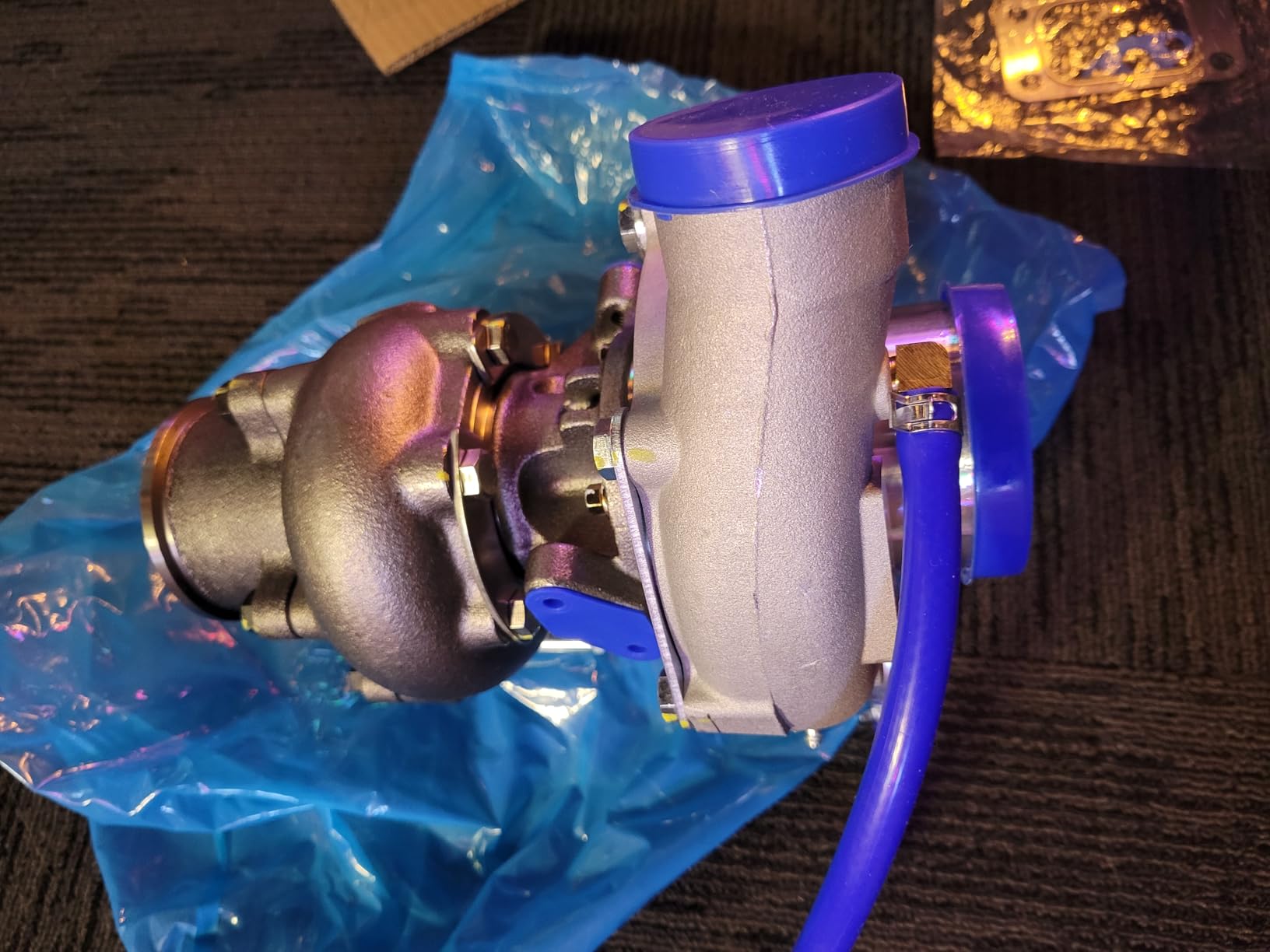 T04E T3/T4 V-BAND Turbocharger Turbo AR.50/63 with Internal Wastegate customer photo 2