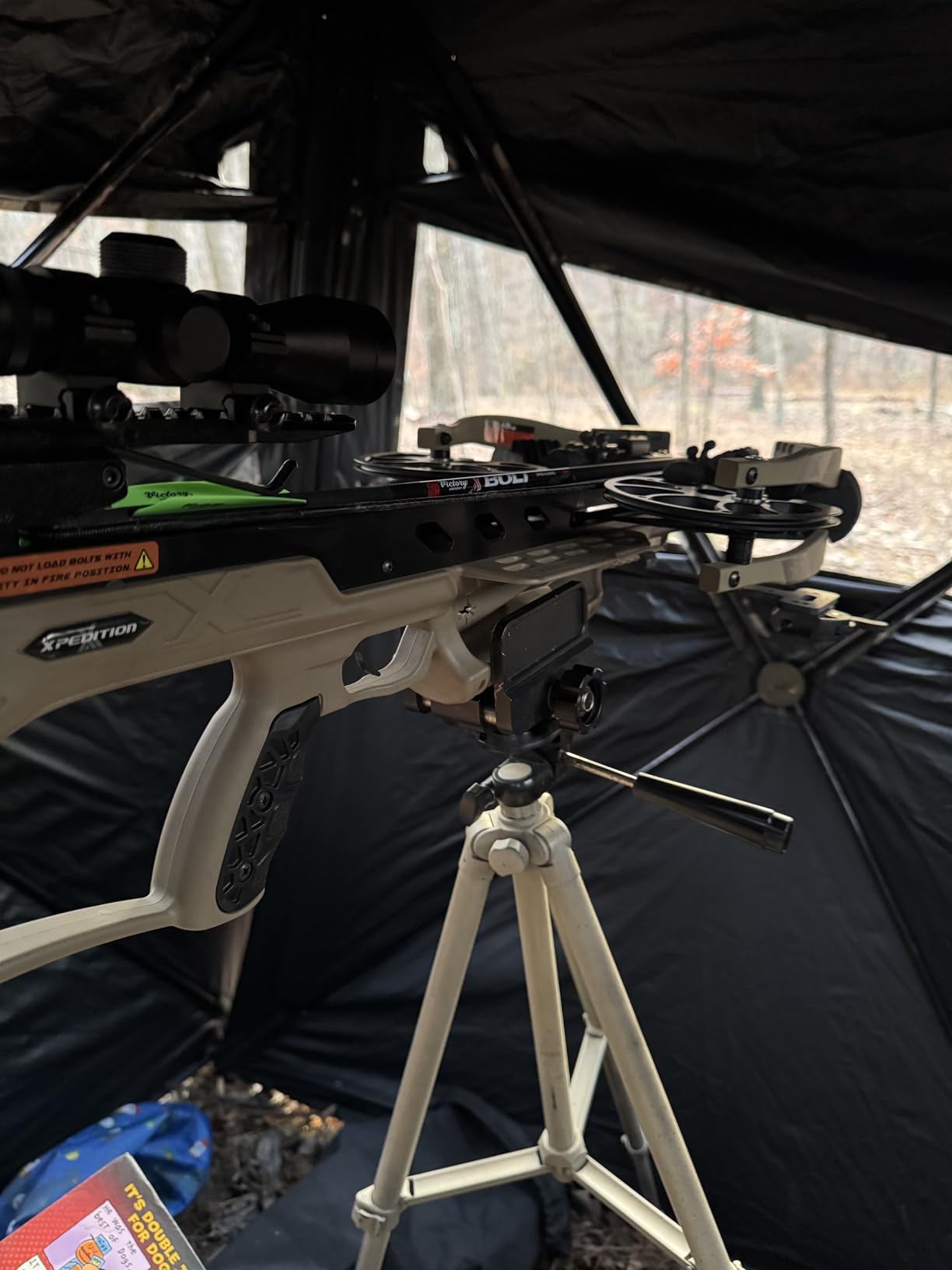 Xpedition Archery Xpedite 420 Crossbow with Rope and Crank Cocking Device, Compound Crossbow Package with Illuminated 4X32 Scope, 420 Feet Per Second customer photo 2