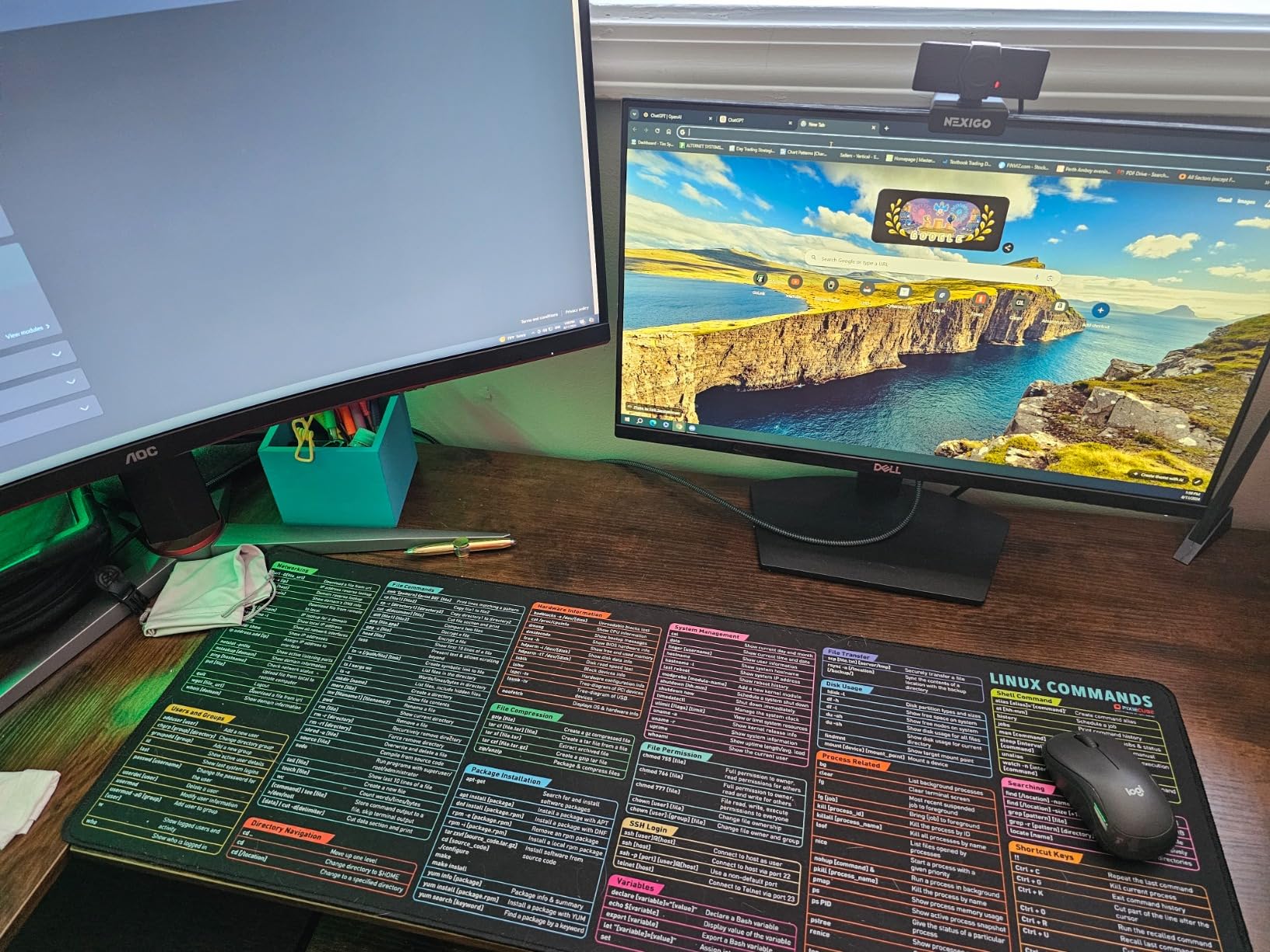 Excel Shortcut Keys Mouse Pad - Extended Large XL Cheat Sheet Gaming Mousepad | PC Office Spreadsheet Keyboard Mat | Non-Slip Stitched Edge customer photo 2