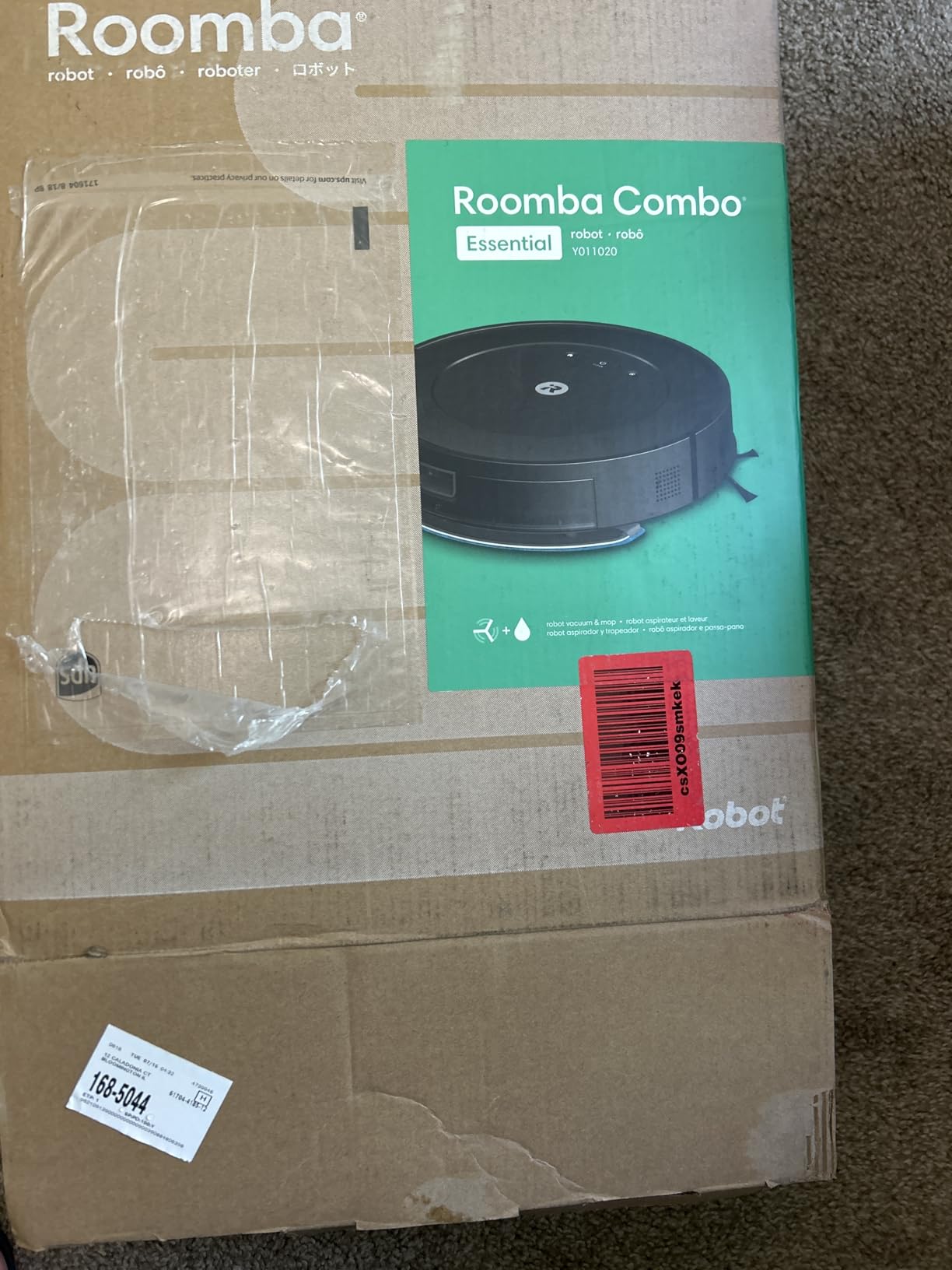 iRobot Roomba Combo Robot Vacuum & Mop (Y0110) - Easy to use, Power-Lifting Suction, Vacuums and mops, Multi-Surface Cleaning, Smart Navigation Cleans in Neat Rows, Self-Charging, Alexa customer photo 1