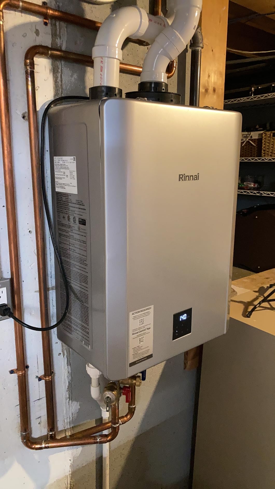 NEW Rinnai RXP199iN Condensing Smart Sense Natural Gas or Propane Tankless Water Heater, Indoor or Outdoor Water Heater, Up to 11.1 GPM, 199,000 BTU, with Recirculation Pump customer photo 2