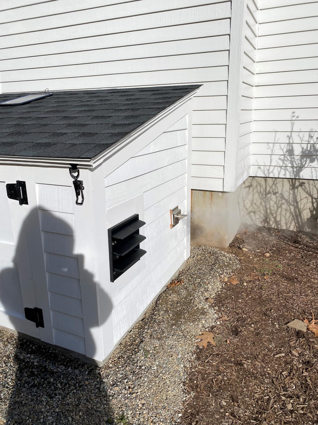 HG Power 10 Inch Shutter Exhaust Fan, 647CFM Quiet Garage Exhaust Fan with 8 Foot Long ON/OFF Switch Cable for Chicken Coop, Shed, Basement, Gable, Kitchen, Attic Ventilation Use, Black customer photo 1