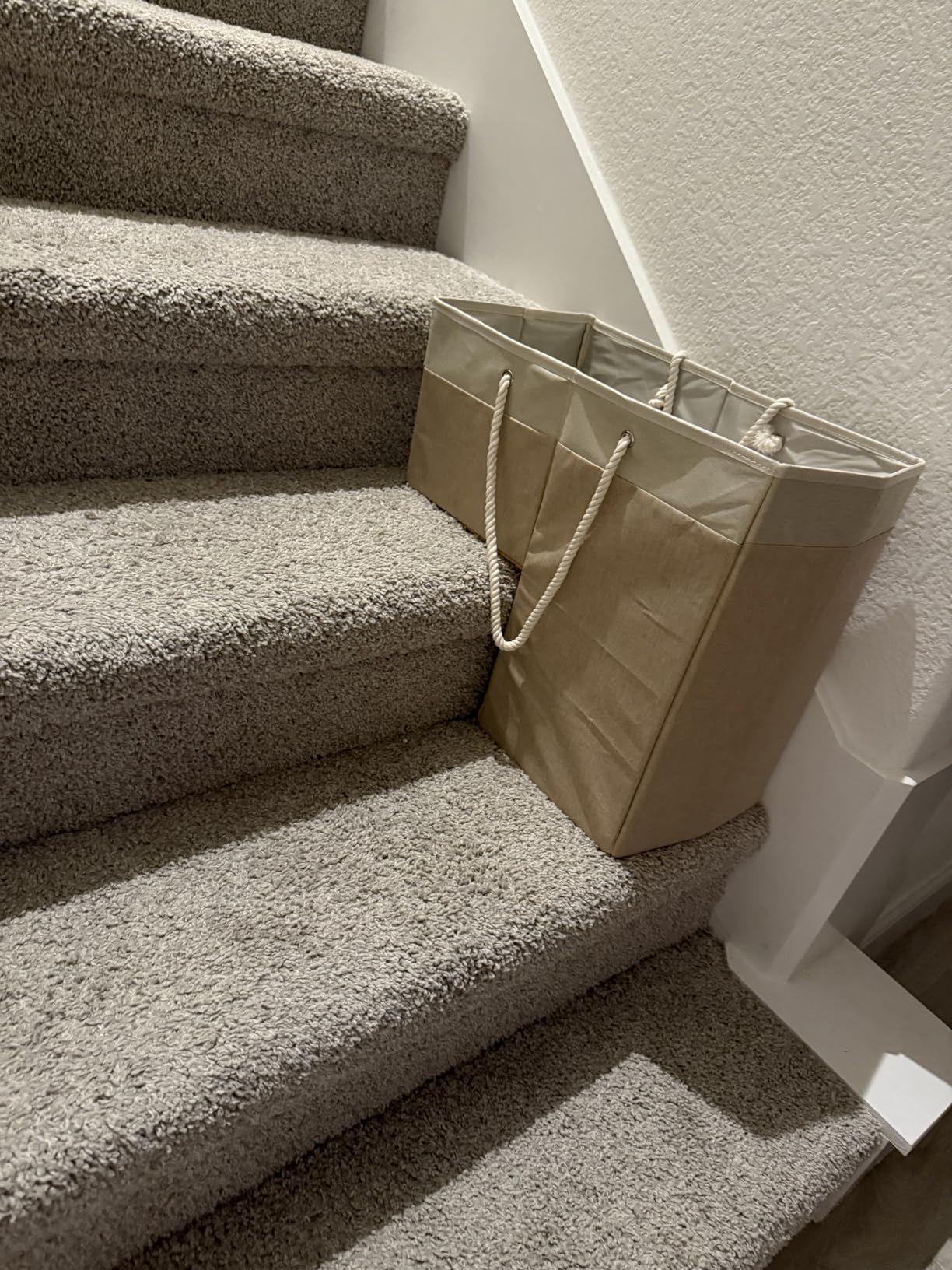 Stair Basket for Stairs with Handle, Staircase Baskets for Carpeted and Wooden Stairs, 16 inch Step Storage Basket for Toys, Clothes, Books, Tools customer photo 1