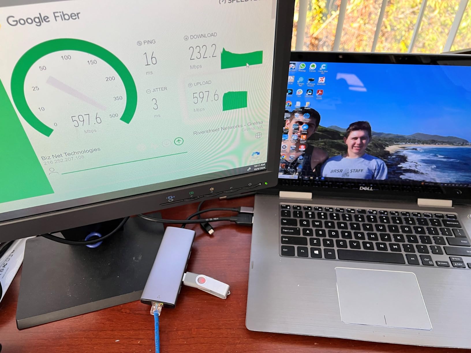 Amazon Basics 6-in-1 USB-C 3.2 (10G) Hub, Multiport Adapter with 100W Power Delivery, 4K HDMI, Ethernet, 2 USB-A, 1 USB-C, Light Grey customer photo 2