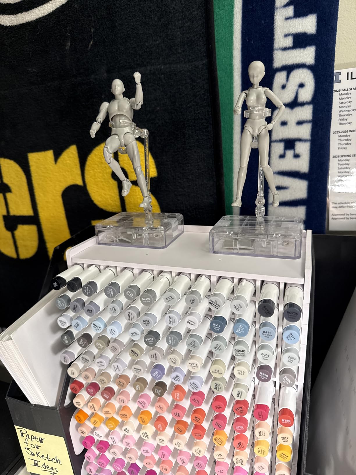 Artists Manikin Art Mannequin Figures Supplies Drawing Tools, Small Drawing Figure Model for Sketching, Painting, Action Figure Set (Grey, Female) customer photo 1