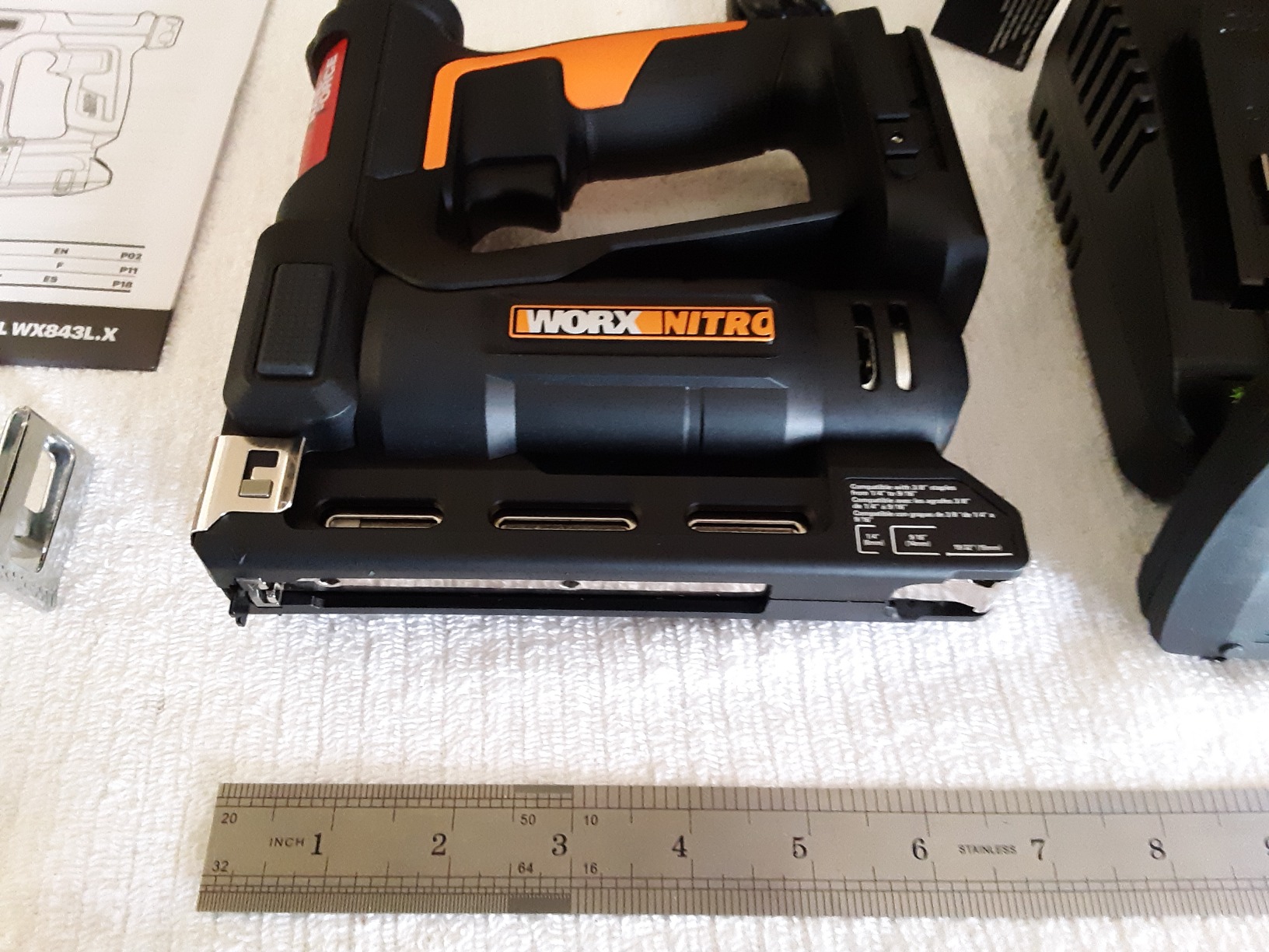 Worx Nitro 20V 18GA Brad Nailer Cordless Fires 80 Nails Per Minute, Cordless Nail Gun Anti-Ejection, Nail Gun Battery Powered Tool-Free Jam Release WX842L.9 Power Share - Tool only customer photo 2