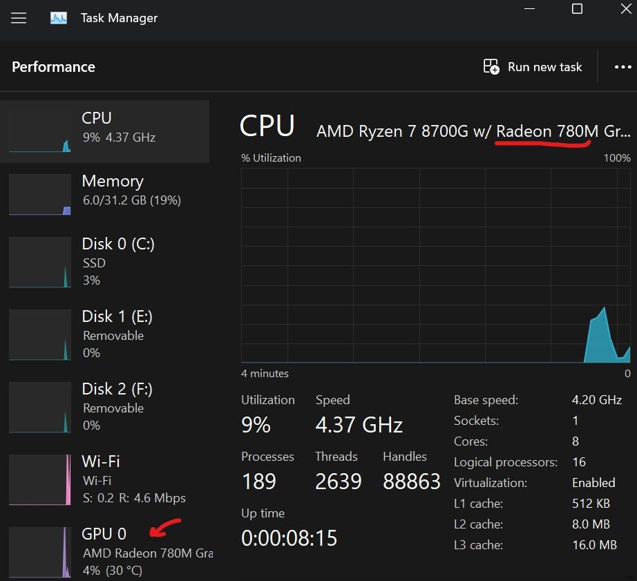 AMD Ryzen 7 8700G 8-Core, 16-Thread Desktop Processor customer photo 2