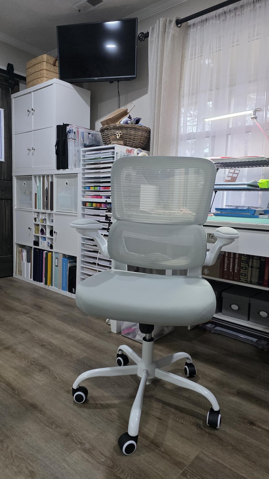 TRALT Office Chair - Ergonomic Desk Chair with Adjustable Lumbar Support, Mesh Computer Chair, Executive Chairs for Home Office Comfortable Lumbar Support (Black) customer photo 2