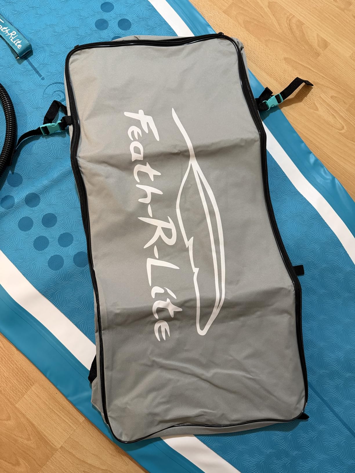 FEATH-R-LITE Inflatable Paddle Board Stand Up Paddleboards for Adults SUP with Premium Accessories Pump, Adjustable Paddle, Leash, Three Fins, Backpack customer photo 1
