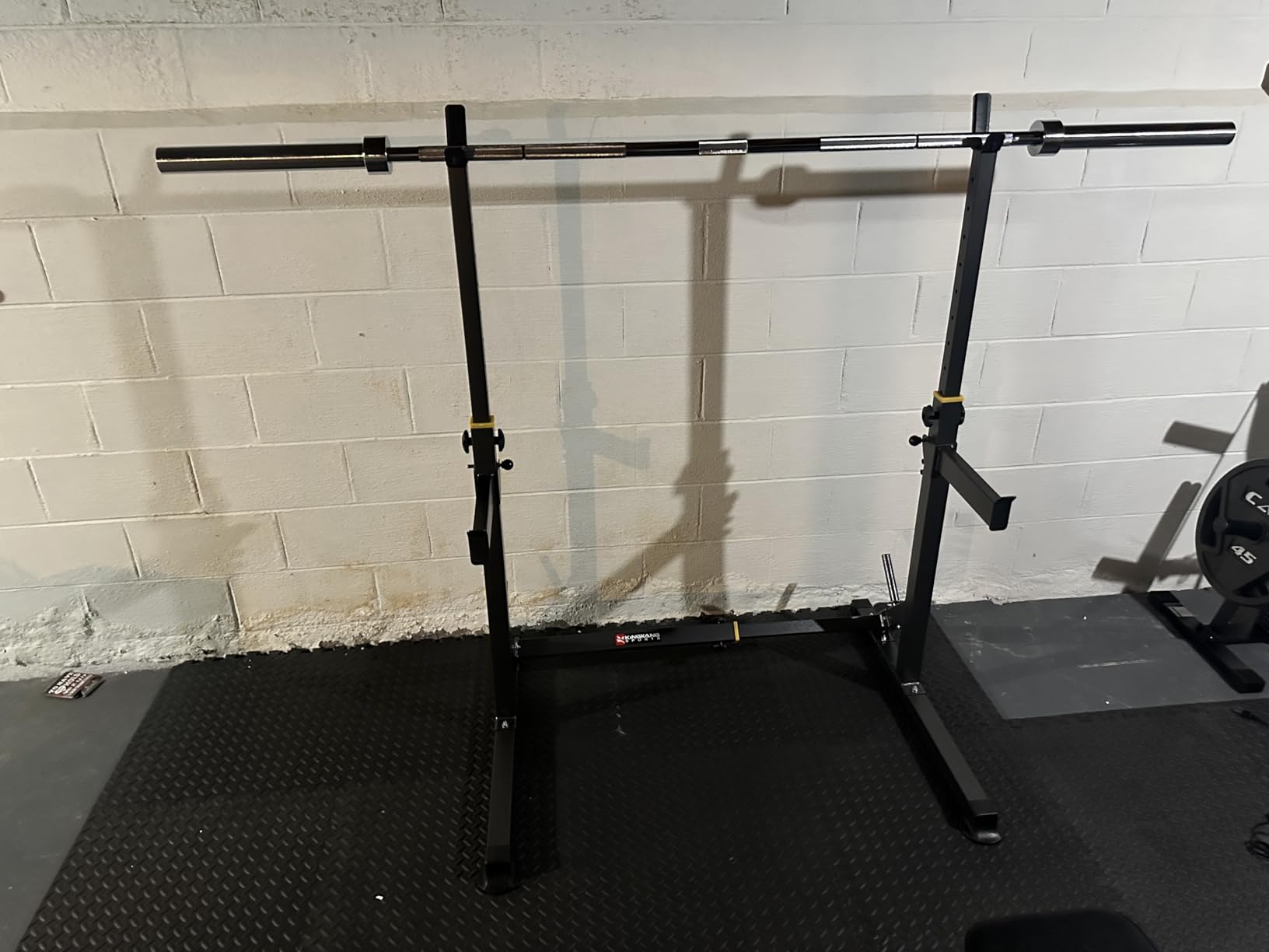 Adjustable Squat Rack,Multi-Function Barbell Rack for Weight Lifting and Home Gym Fitness Workout Portable Squat Bench Press customer photo 2