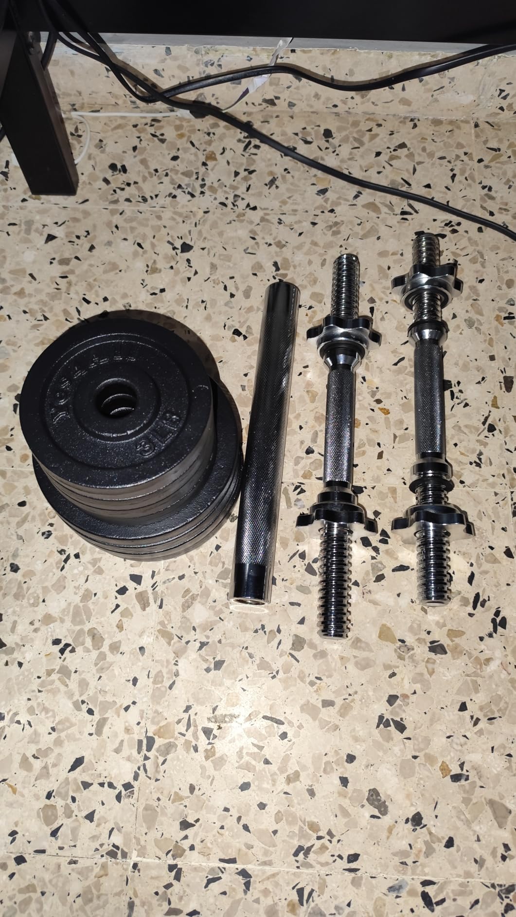 Yes4All Old School Adjustable Dumbbell Set with Weight Plates, Star Lock Collars/Connector, 40lbs to 200lbs Adjustable Weight Plates Set customer photo 1