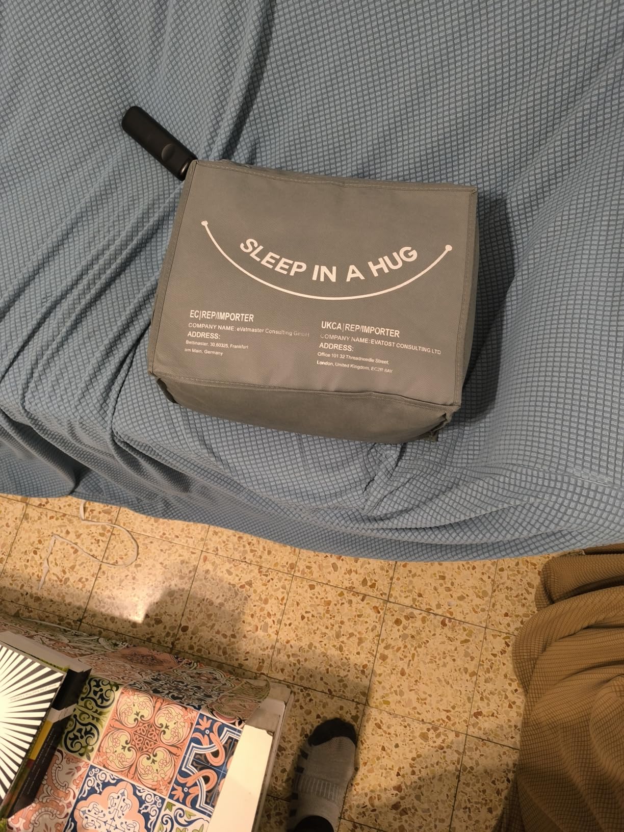 Mr. Sandman Weighted Blanket for Adults Queen Size 15 lbs, Soft Cooling Heavy Minky Blanket for Sleep, Washable Throw Blanket with Glass Beads, 60 x 80 Inches, Grey customer photo 1