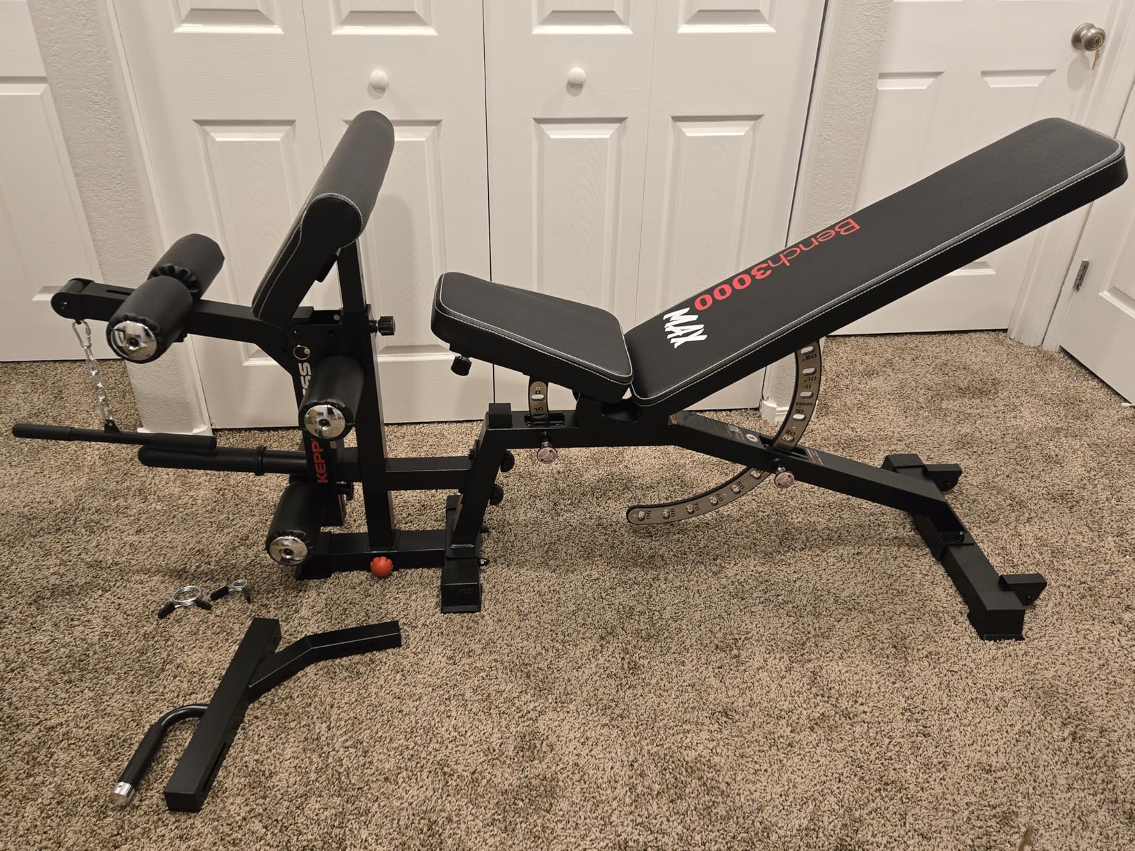 KeppiFitness Adjustable Weight Bench, Bench3000 MAX Heavy Duty Workout Bench Press with Leg Extension and Preacher Pad for Home Gym Fitness, Flat Incline Decline Sit Up Bench customer photo 2
