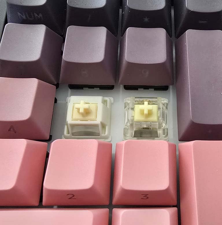 Gateron Smoothie Linear Switches,RGB LED 5 Pin White 22mm Dual-Stage Spring Pre-lubed 40gf Full POM Switches for MX Mechanical Keyboard(72PCS) customer photo 2