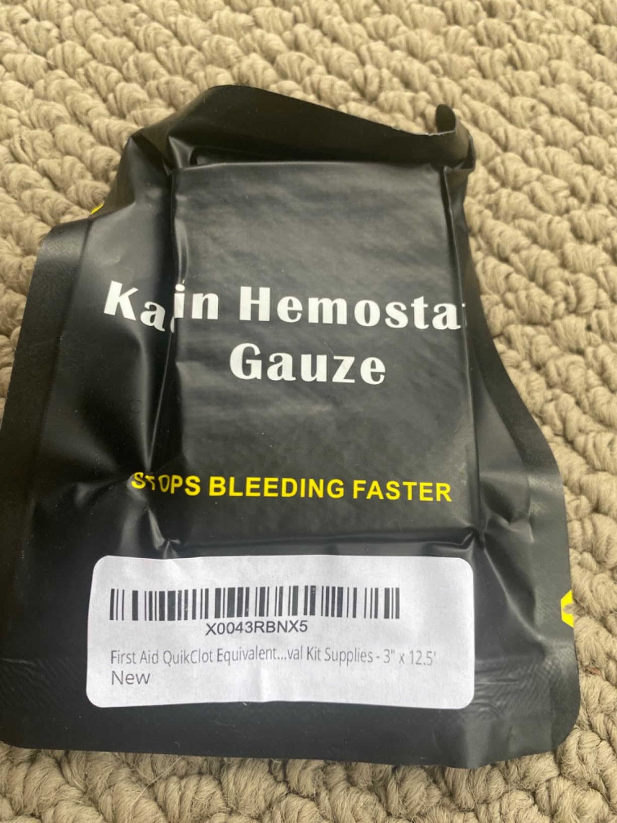 First Aid Advanced Quick Clot Combat Gauze - Flexible Hemostatic Gauze - to Stop The Bleed kit Faster Wound Packing with Quick Clotting Medical Gauze - Survival Kit Supplies - 3