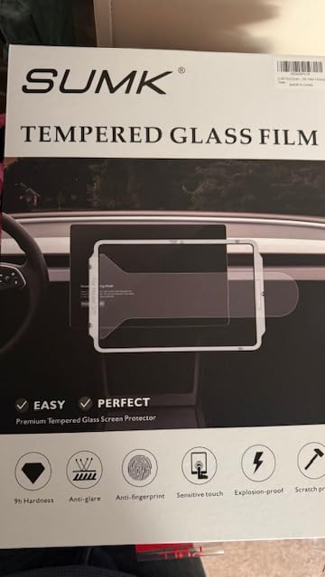 15.4 inch Screen Protector for Tesla Model 3/Y Accessories [Anti-Glare & Anti-Fingerprint] Front & Back Tempered Glass Screen Protector for Tesla Model Y 2025 & Model 3 Highland 2024-2026 - Matte customer photo 1