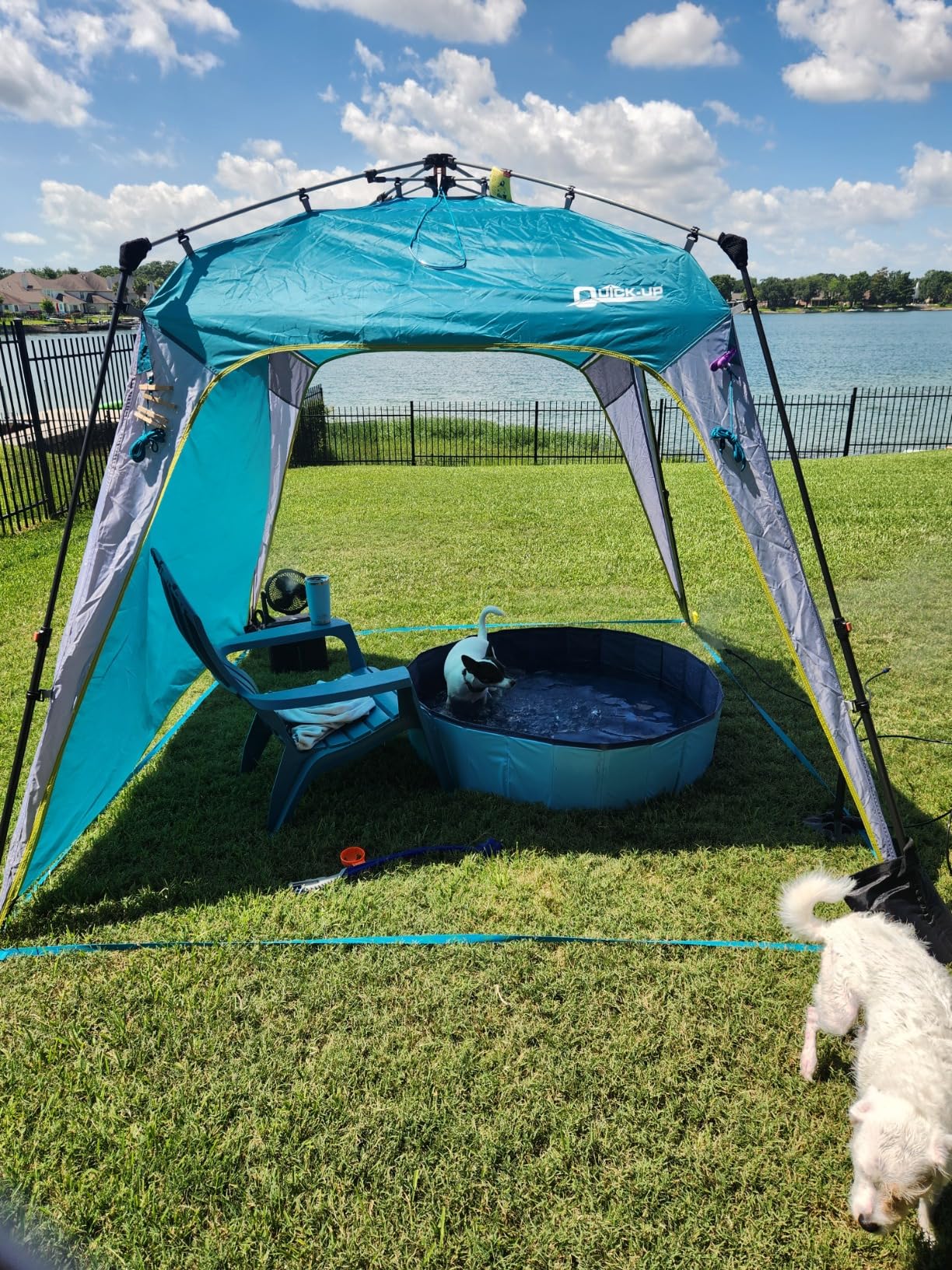 Ausic Portable Misting Fan, 9L 10-inch Outdoor Mist Fans for Outside Patios Cooling, 20000mAh Rechargeable Battery Fan with Water Box, 3 Strong Winds, 3 Spray Mister, Camping/Beach Summer Essentials customer photo 1