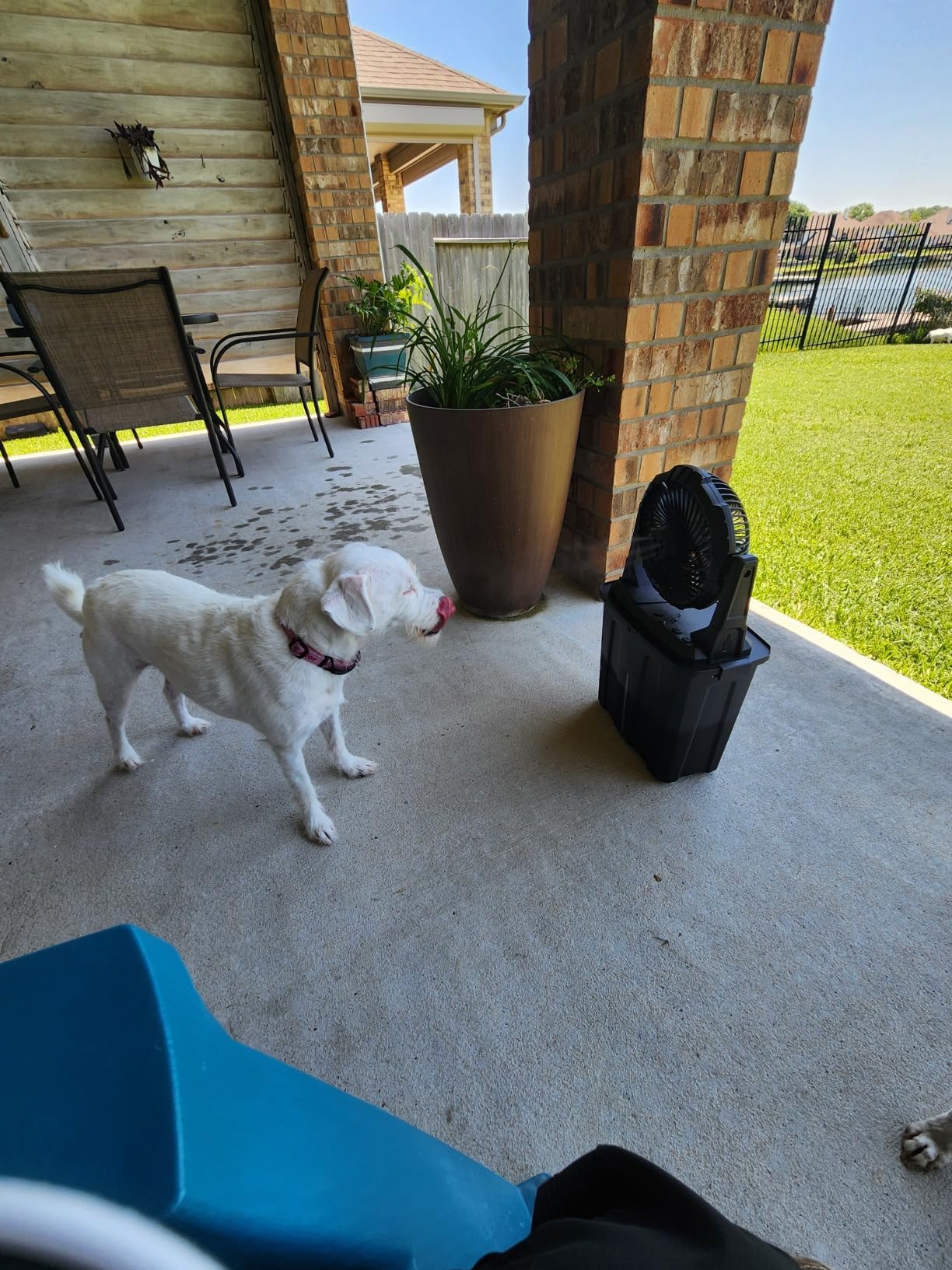 Ausic Portable Misting Fan, 9L 10-inch Outdoor Mist Fans for Outside Patios Cooling, 20000mAh Rechargeable Battery Fan with Water Box, 3 Strong Winds, 3 Spray Mister, Camping/Beach Summer Essentials customer photo 2