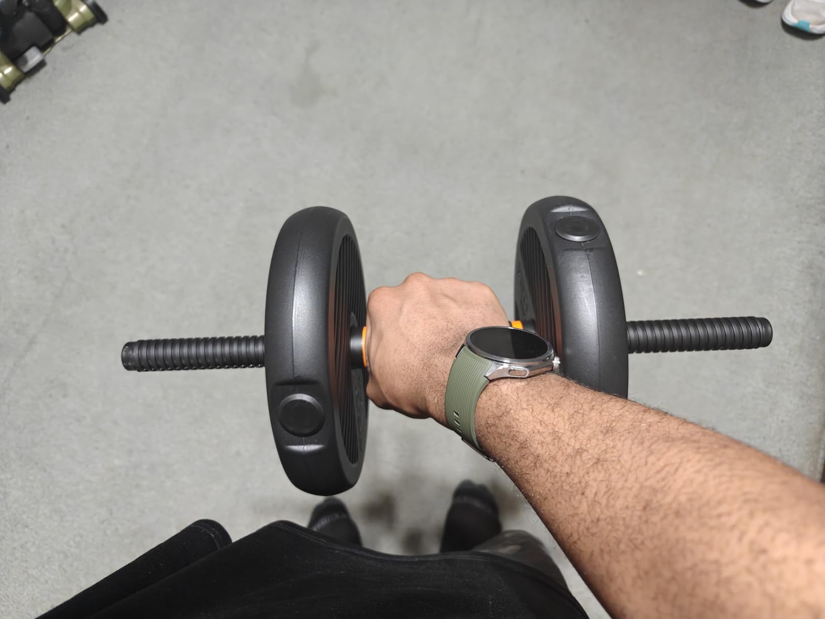 Adjustable Dumbbells, 20/30/40/45/70/90lbs 5 in 1 Dumbbells Set Used as Barbell, Kettlebells, Push up Stand customer photo 1