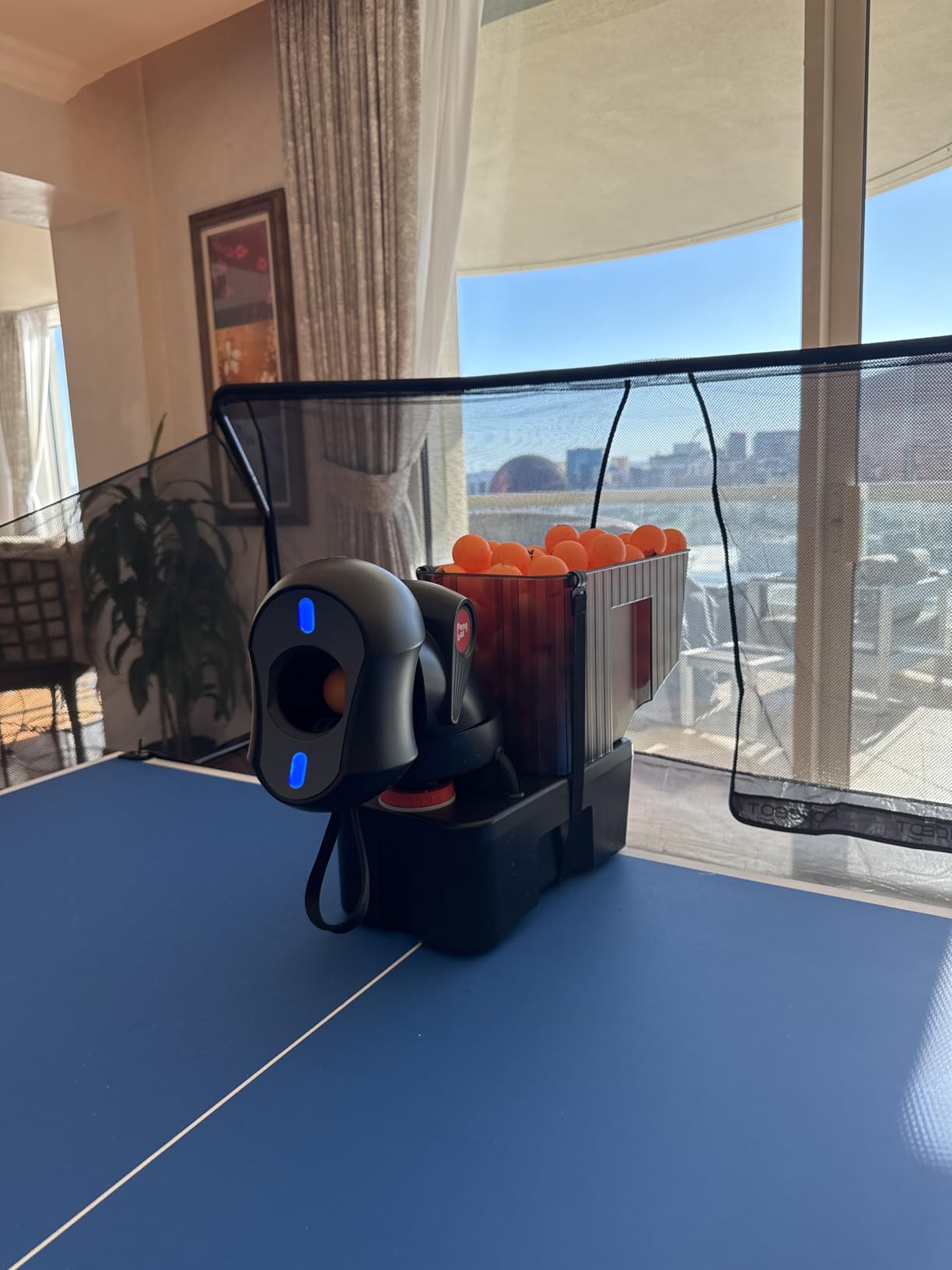 PONGBOT Table Tennis Robot: APP Control 264 Drills, Portable Ping Pong Machine with Spin/Speed Customization, 150-Ball Capacity for Solo Training customer photo 1