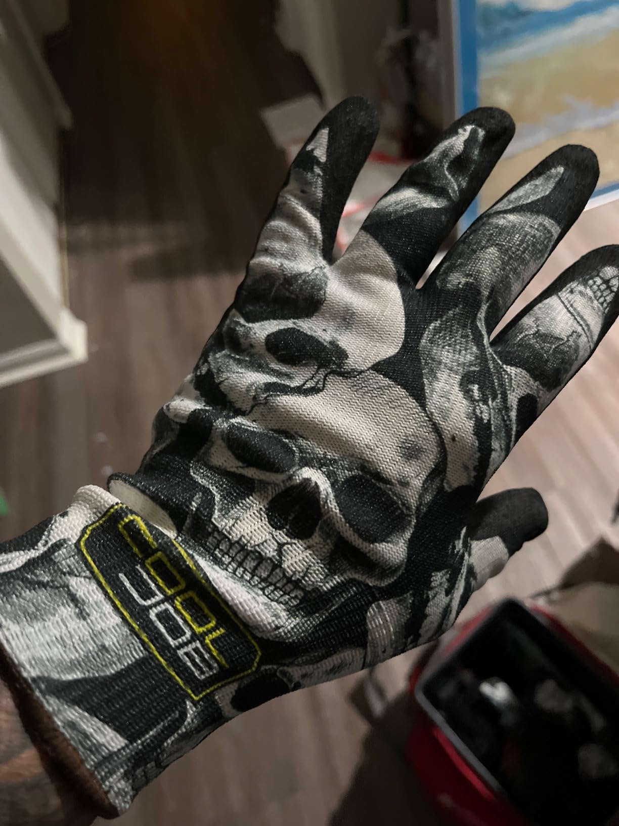 COOLJOB 2 Pairs A4 Cut Resistant Gloves, Grip Nitrile Rubber Coated Safety Work Gloves with Full Touchscreen Fingers customer photo 2