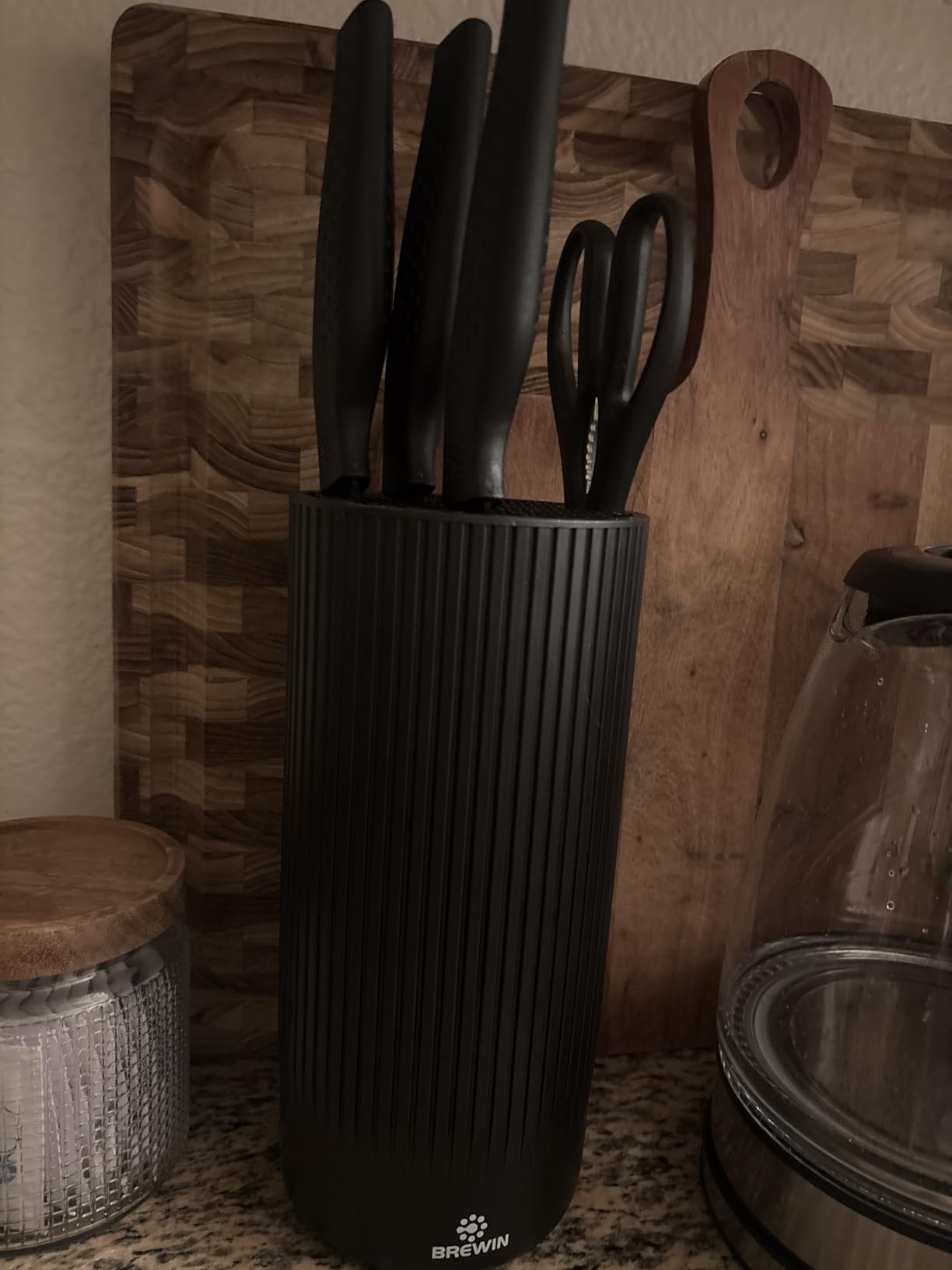 Knife Set, Brewin Kitchen Knife Set, Knives Set for Kitchen, Universal Knife Block, Utility Knife Block Set customer photo 1