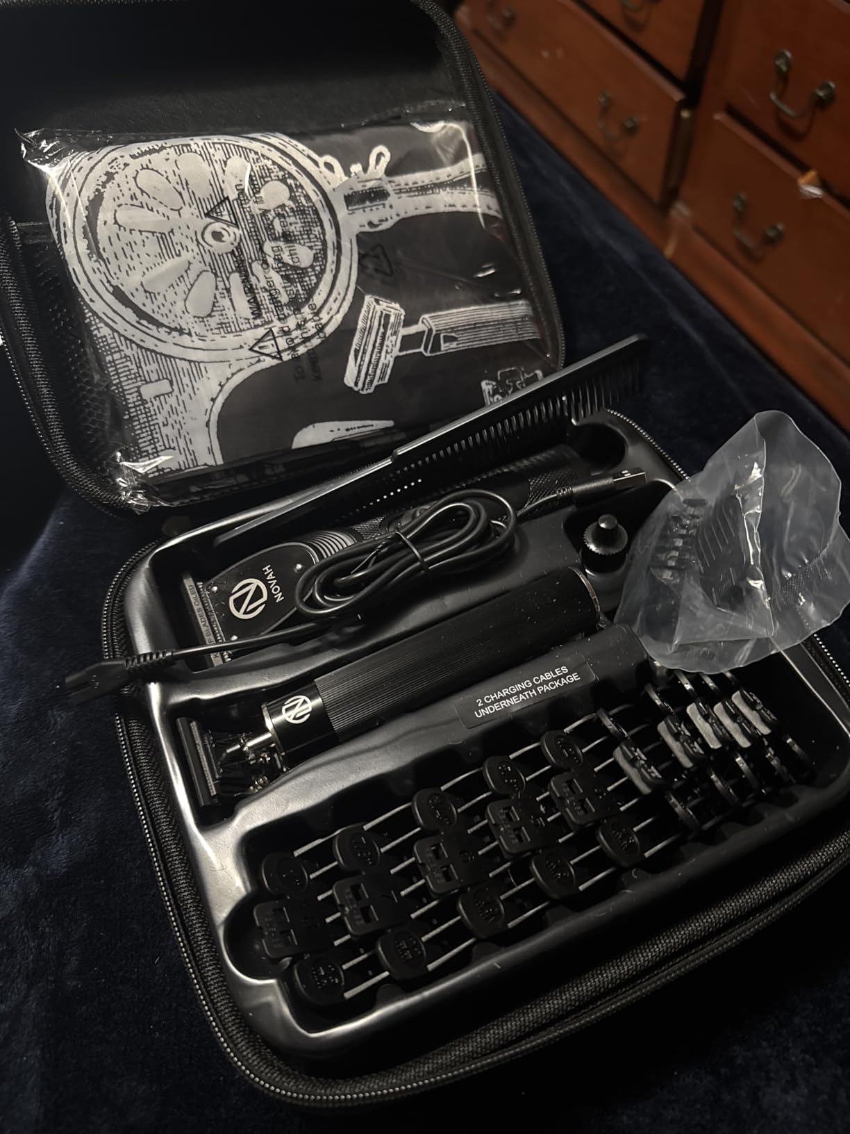 Novah Professional Hair Clippers for Men, Professional Barber Clippers and Trimmer Set, Mens Cordless Clipper, Fade Haircut Kit, Electric Hair Cut Machines customer photo 2