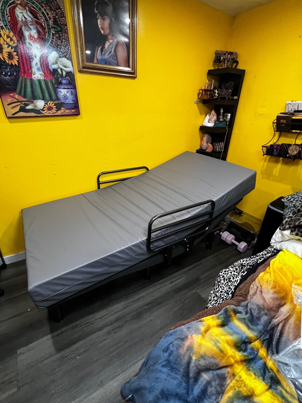 Adjustable Twin XL Bed Frame with One Side Rail, Electric Ergonomic Base for Comfort & Safety - Ideal for Seniors, Home Care & Hospital Use customer photo 2