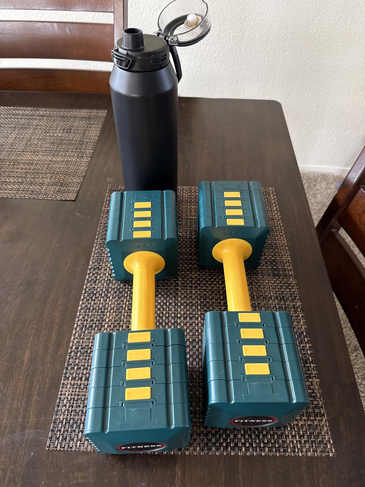 Adjustable Weight Dumbbells Set of 2, 3.4lb/5.7lb/8lb/10.3lb/12.6lb Each Hand Weight Sets for Women/Men, Adjustable Dumbbells Set for Home Gym Fitness Workout Strength Training customer photo 1
